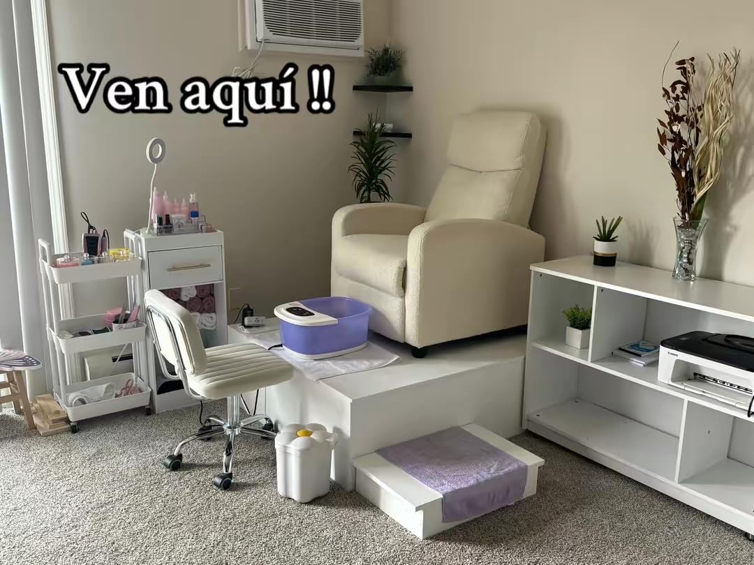 Yaheetech Recliner Chair with 3 Adjustable Angles Living Room Chairs Ivory | Compact Boucle Reclining Sofa Chair with Lumbar Support, Footrest, Pocket Springs for Bedroom Reading Room RV customer photo 2