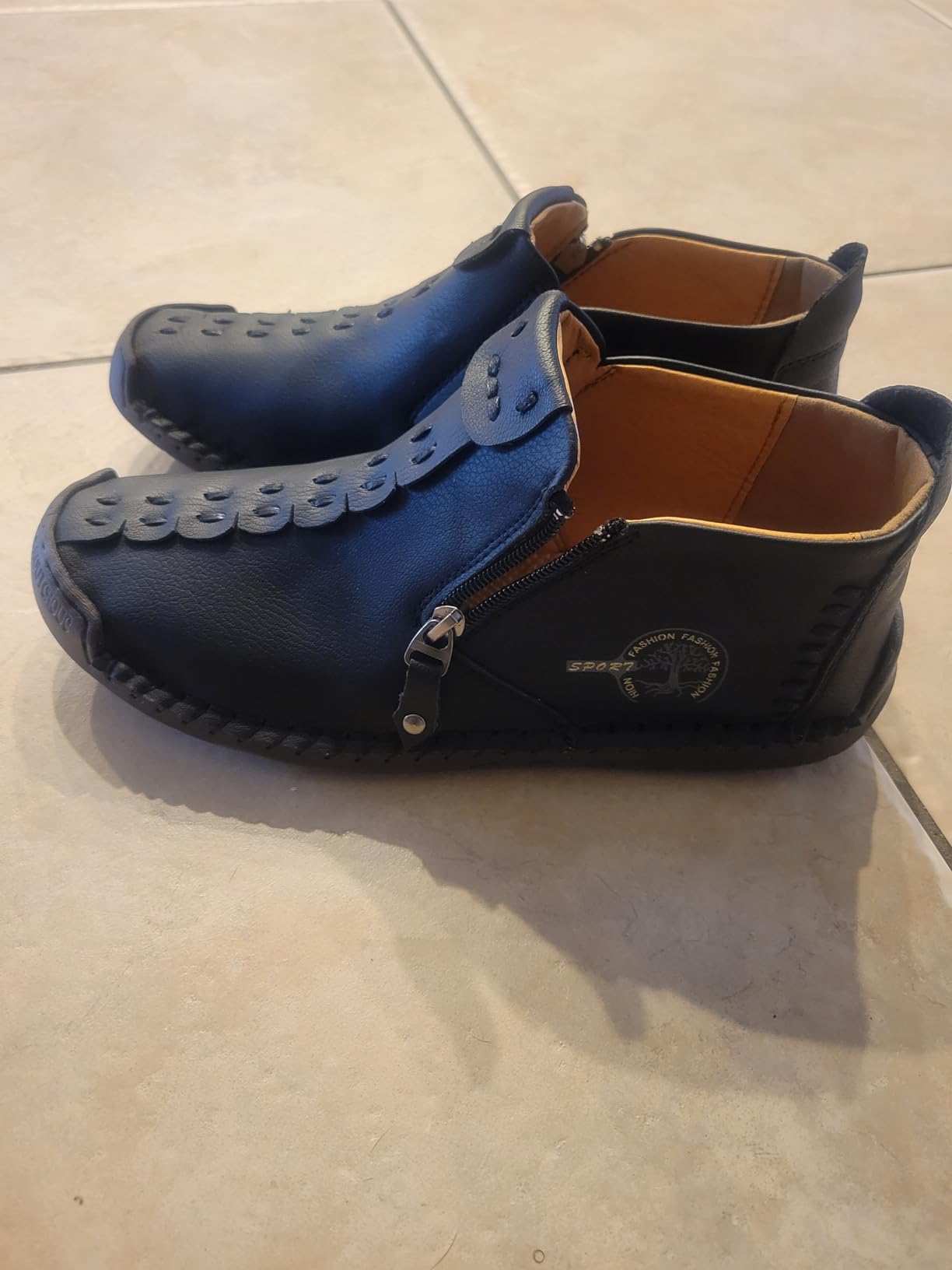 barefoot medieval ankle boots women renaissance shoes zip up boots leather nonslip customer photo 1