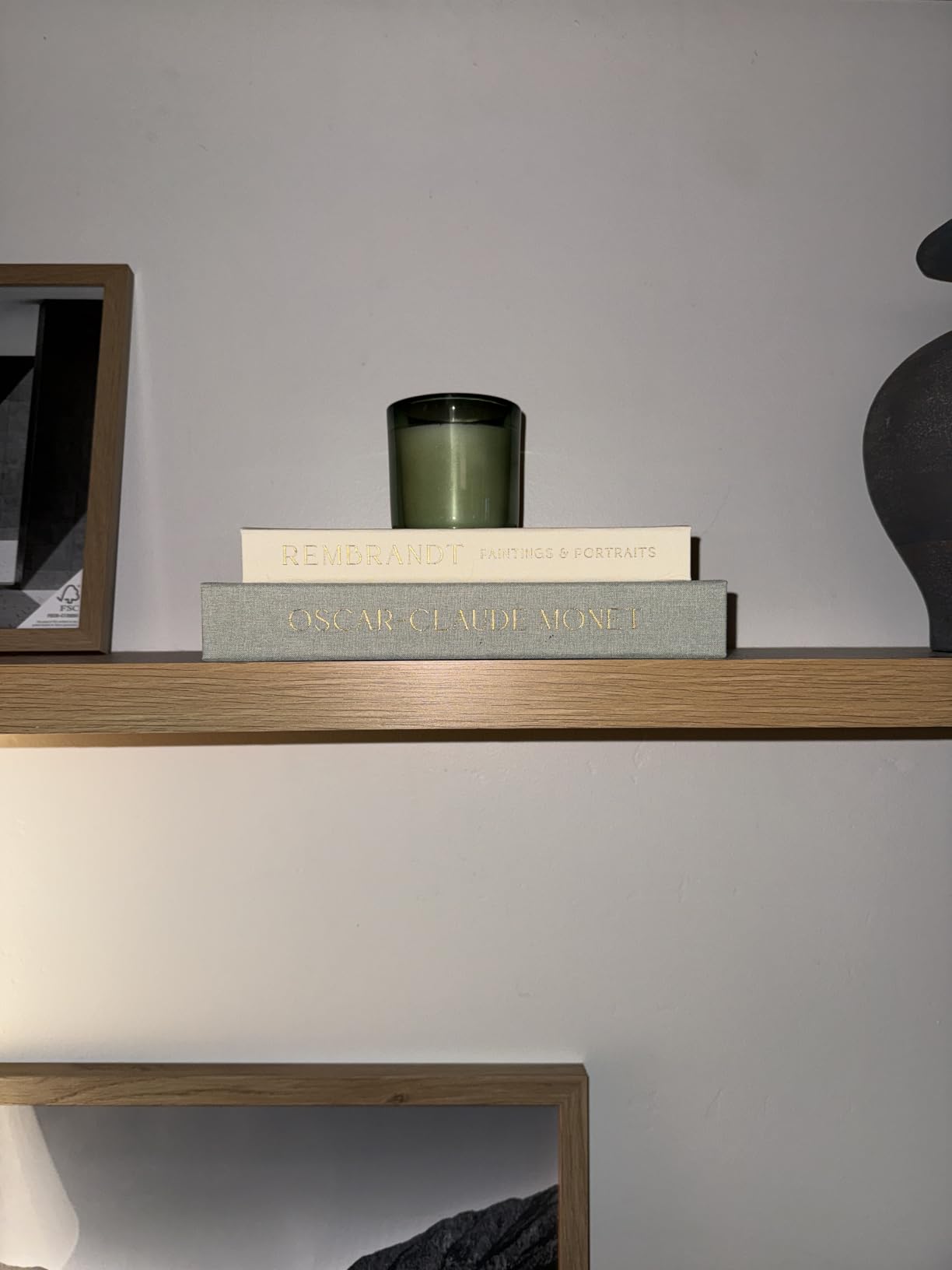 ZICOTO Set of 2 Beautiful Decorative Linen Books - Aesthetic Faux/Fake Books for Modern Home Decoration on Coffee Table, Bookshelf or Mantel - Stylish Keepsake Box and Photo Storage Solution customer photo 1