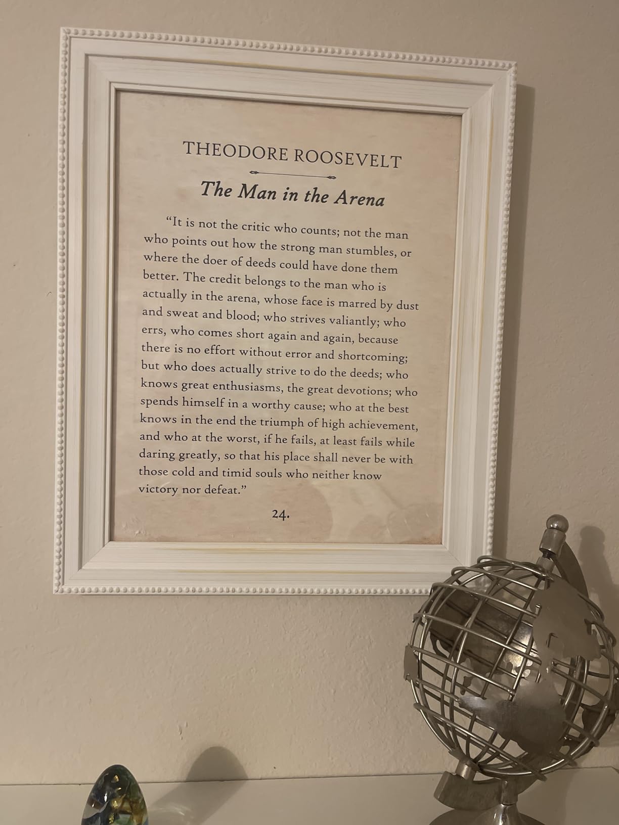 Famous Phrases in Book Pages - 11x14 Framed Literary Quote Book Page Art Print - Perfect Library Decor Housewarming Gift For Book Worms (Theodore Roosevelt - The Man in The Arena) customer photo 1