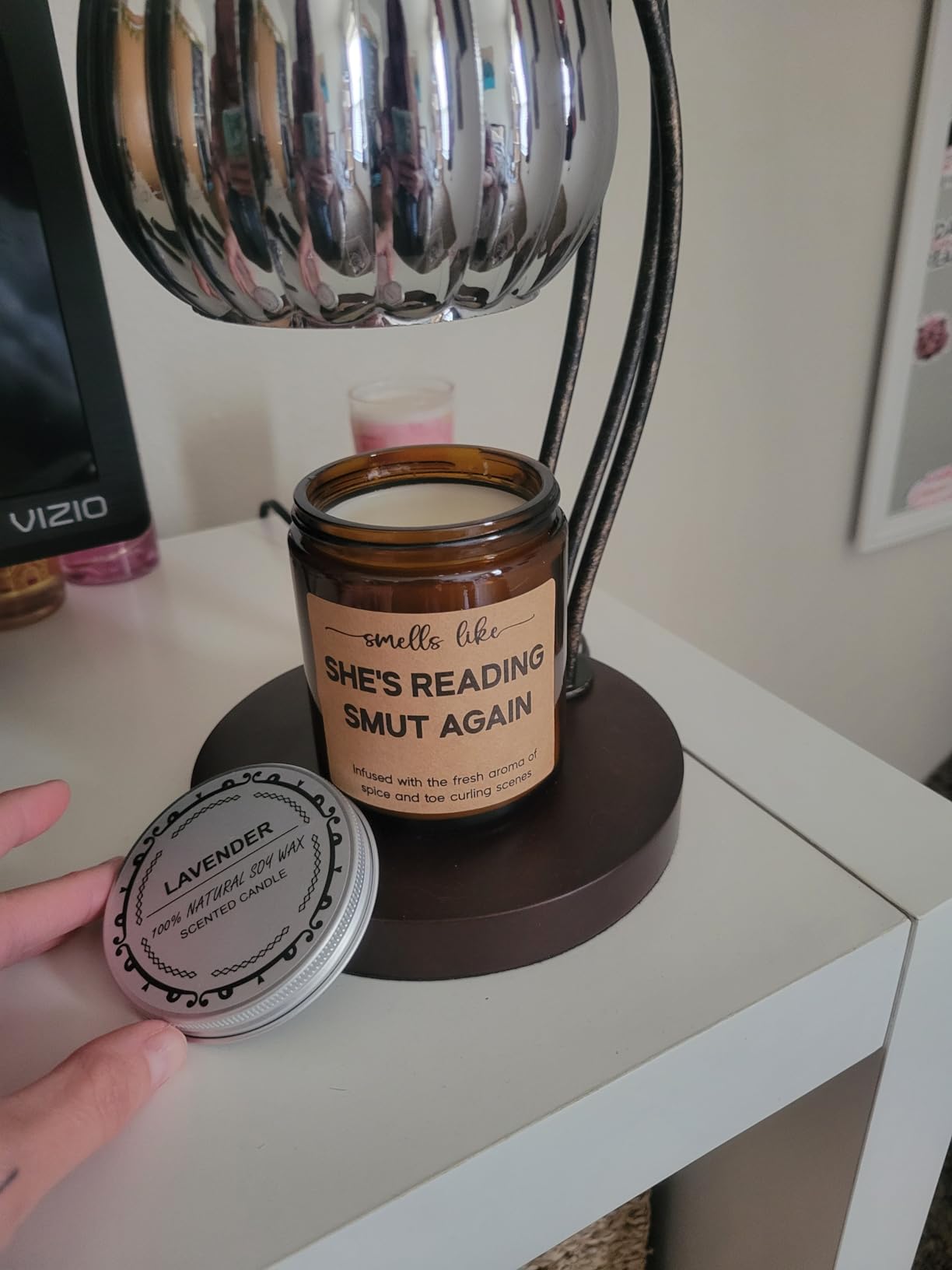 LEADO Reading Candle, Book Lovers Gifts - Bookish Candle, Dark Romance, Bookish Decor - Funny Reading Decor, Books Themed Present - Birthday, Mothers Day Gifts for Book Lovers Women, Readers, Bookworm customer photo 2