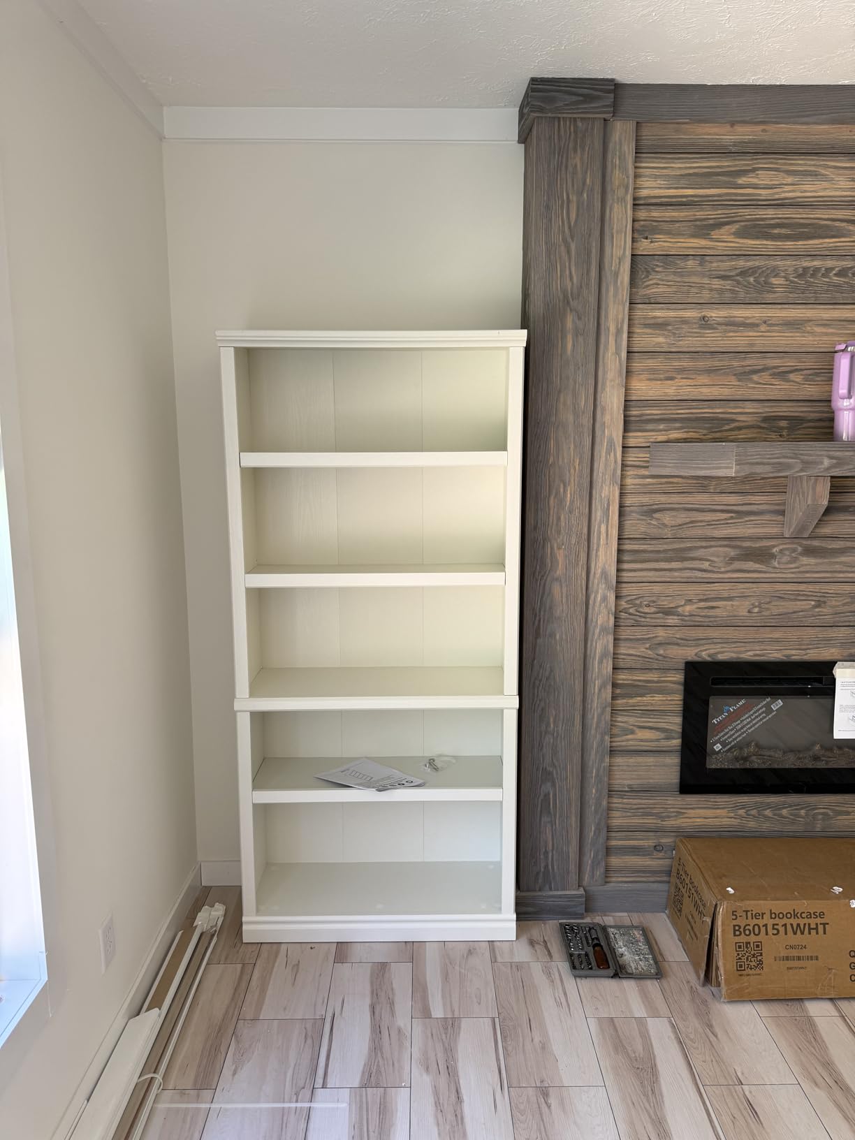 Bevfint 70-Inch Tall Oak Bookcase, 5 Tiers Shelves Open Storage Bookshelf | 33 In Wide Anti Tipping Bookcase Indoor Furniture, Book Cases for Home Library Office Bedroom School customer photo 2