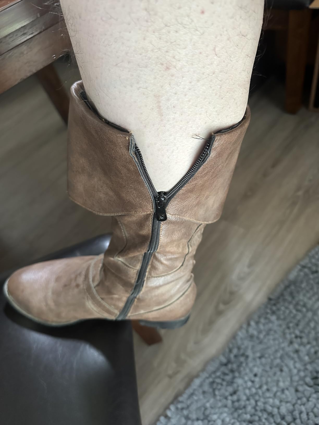 DUNHAO COS Men's Faux Leather Medieval Boots Viking Pirate Costume Boots Renaissance Faire Cosplay Shoes customer photo 2
