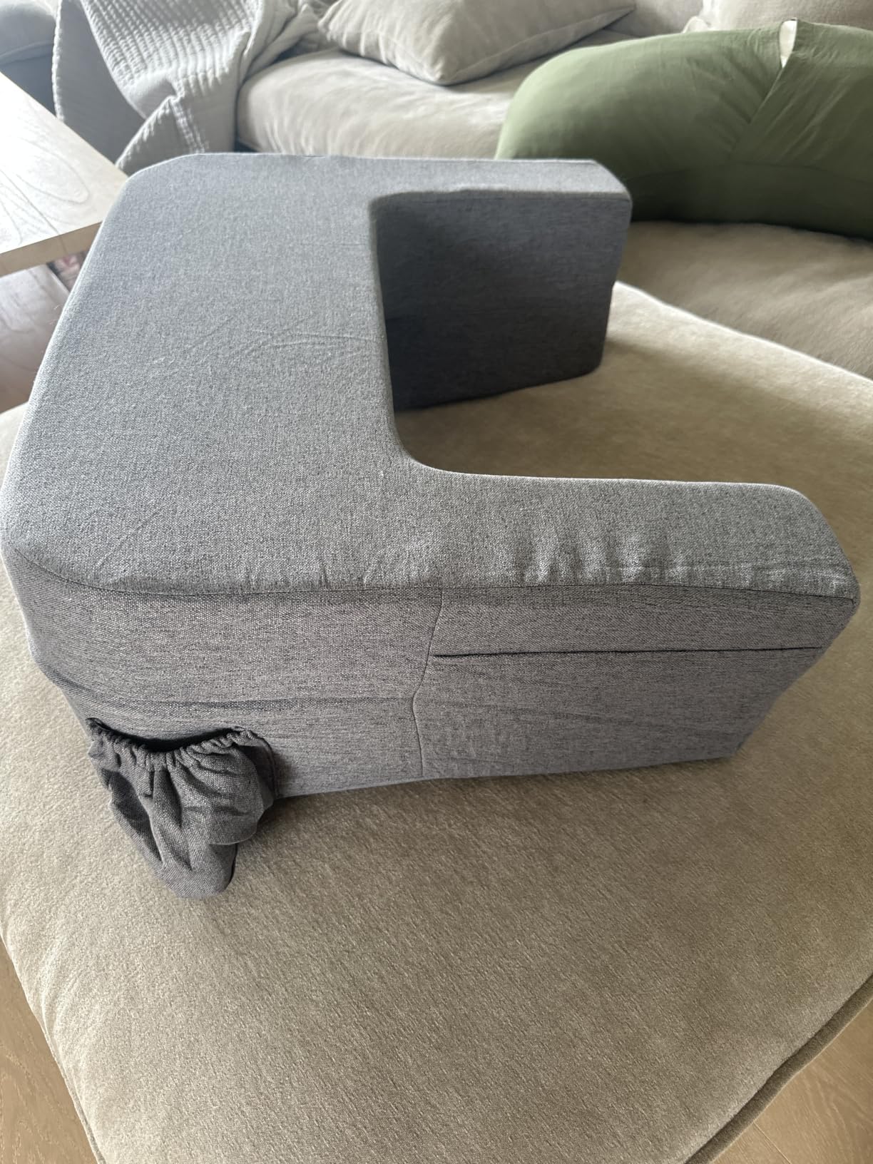 septsun Lap Desk Pillow, Large Ergonomic Couch and Bed Desk for Laptop | Gray Soft Foam Workstation for Gaming, Reading customer photo 2