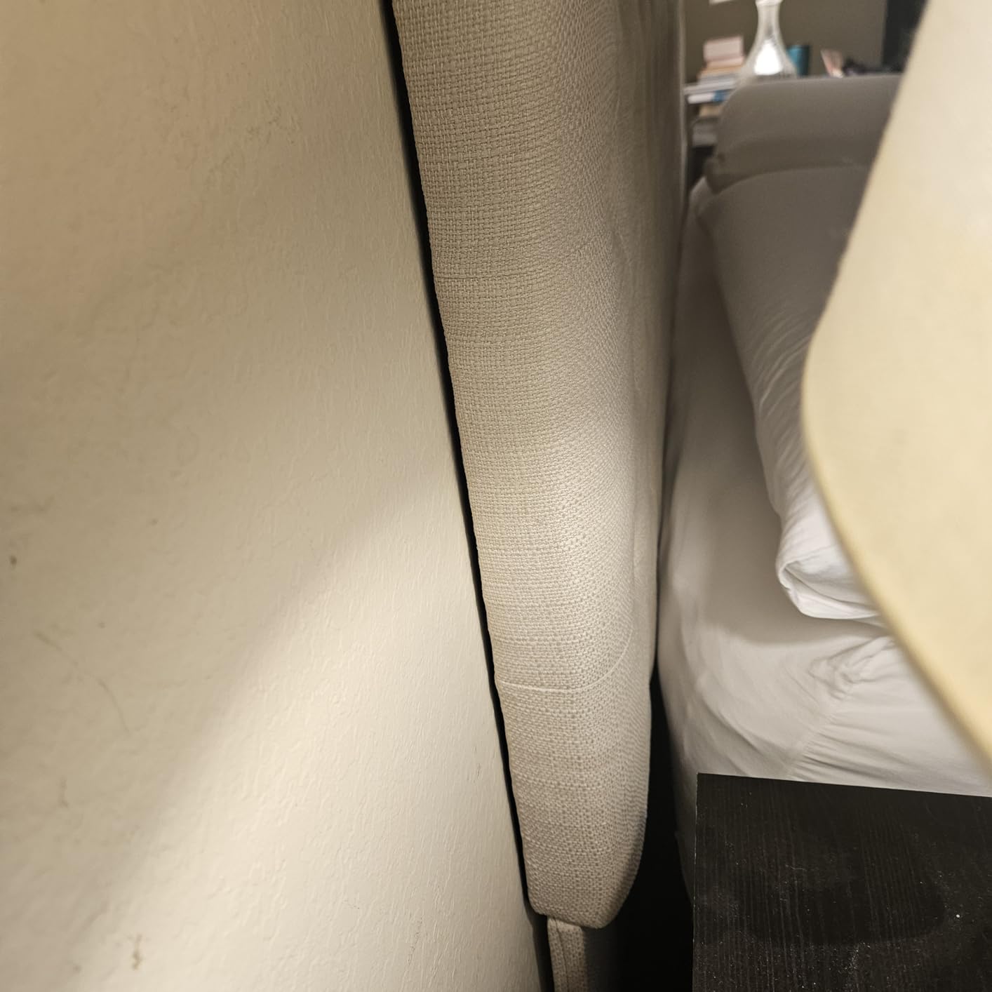 Furpopup Linen King Size Headboard Only, Upholstered Wall Mount, Ivory customer photo 1