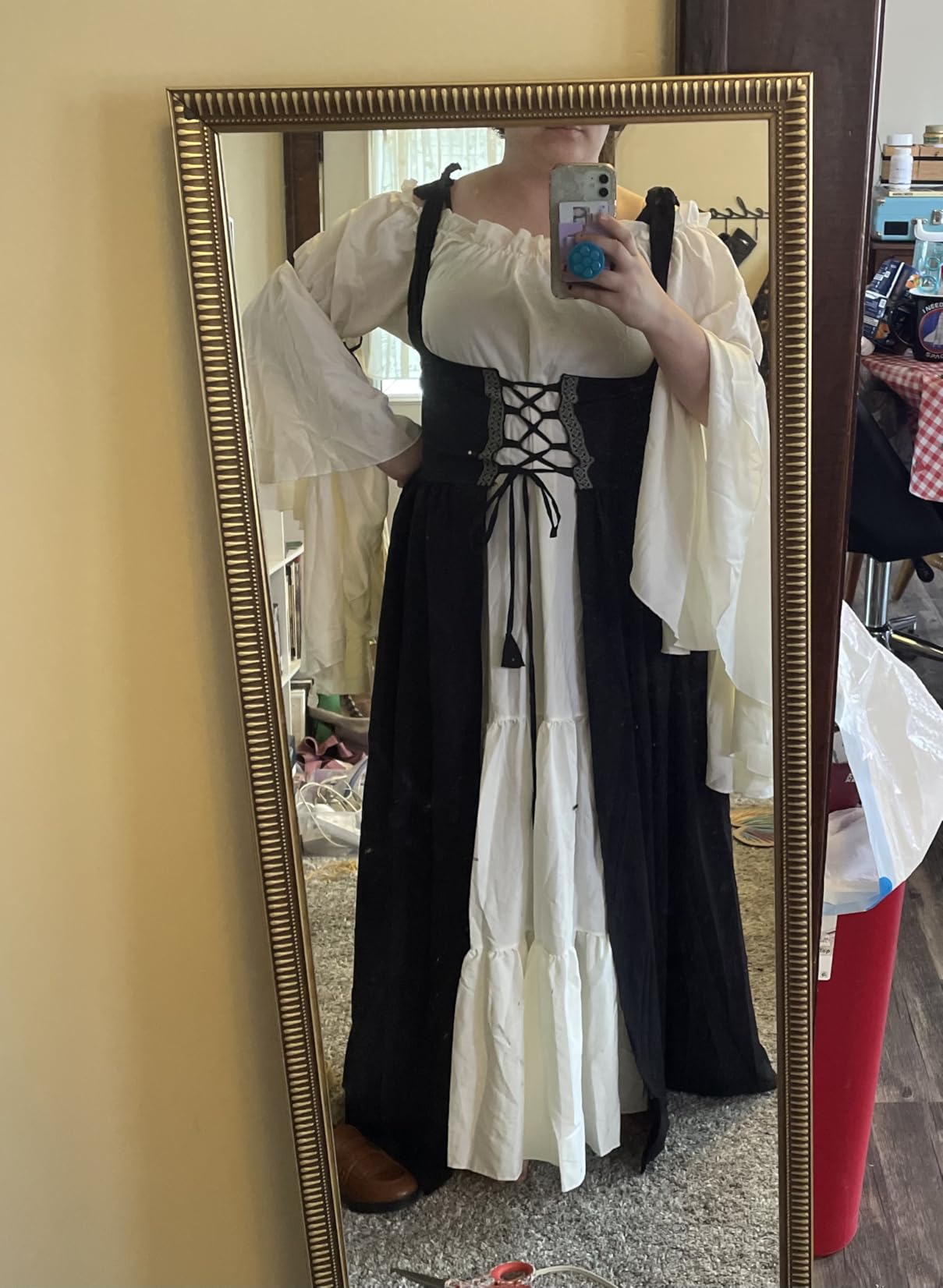 Spooktacular Creations Halloween Renaissance Costume Women, Renaissance Corset Dress, Plus Size Medieval Chemise for Cosplay customer photo 2