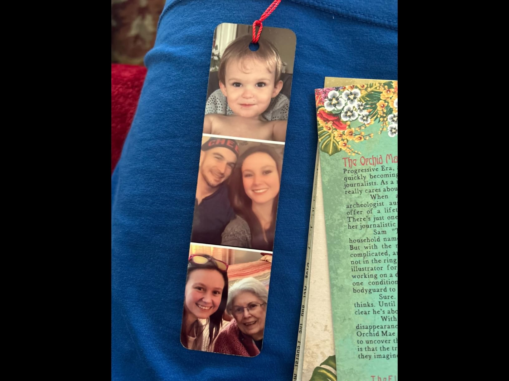 Custom Bookmark, Personalized Photo Metal Book Marks with Tassel | Customized Double-Sided Bookmark with Text & Photo for Women Men Kids Book Lover Teacher Classmate Christmas Valentine's Day customer photo 2