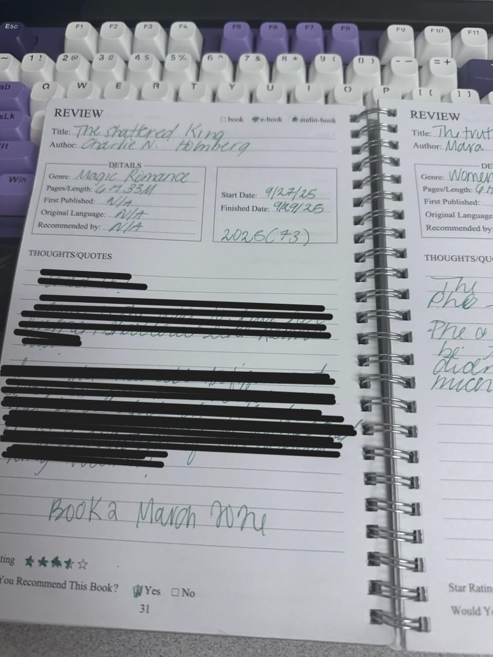 Getvow Reading Journal - Review and Track Your Reading Progress with 72 Book Reviews - Book Journal Reading Log Journal with Back Pocket, 5.8