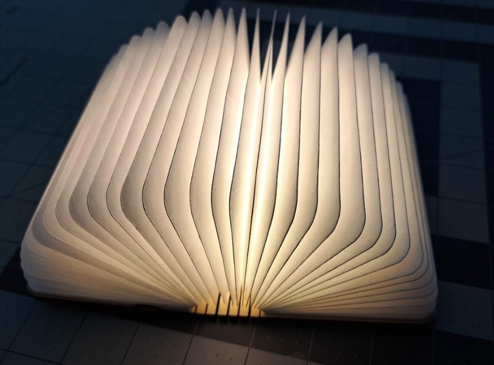ZBOLE Wooden Book Lamp, Book Lovers Gifts, Folding Book Light, LED Ambient Lighting customer photo 2