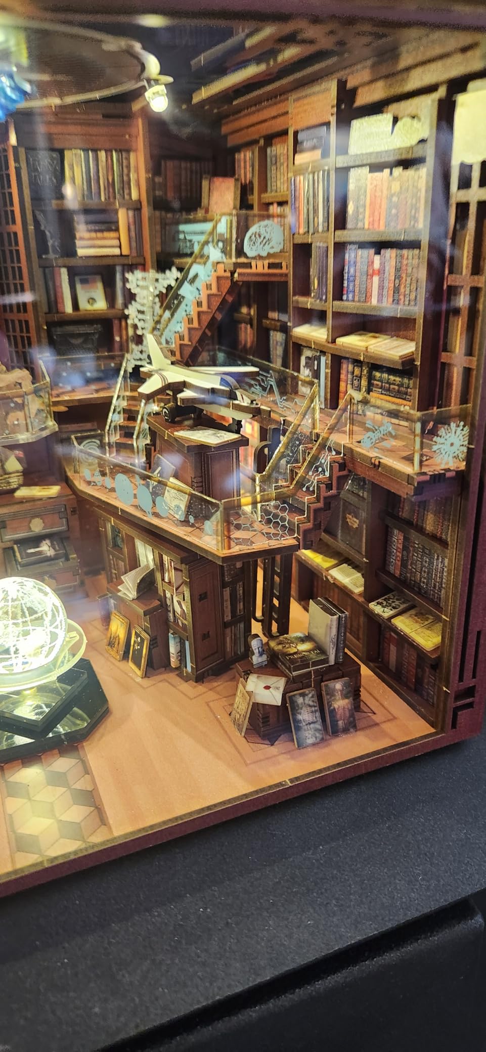 Beyond Library Max Book Nook Kit, DIY Miniature Dollhouse Booknook Kit | 3D Wooden Puzzle for Adults, LED & Dust Cover, Bookshelf Decor Gift for Book Lovers and Puzzle Fans customer photo 1