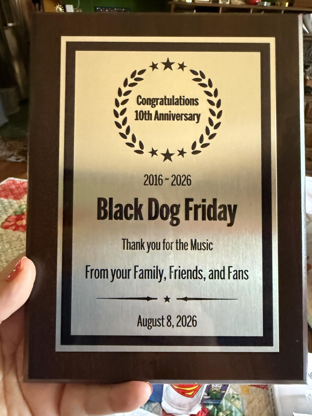 Award Plaques Personalized with Your Text, Engraved 6x8 Gold & Black | Customized Plaque for Employee Appreciation, Recognition, Retirement, Service, Thank You, Custom Awards for Coworkers customer photo 1