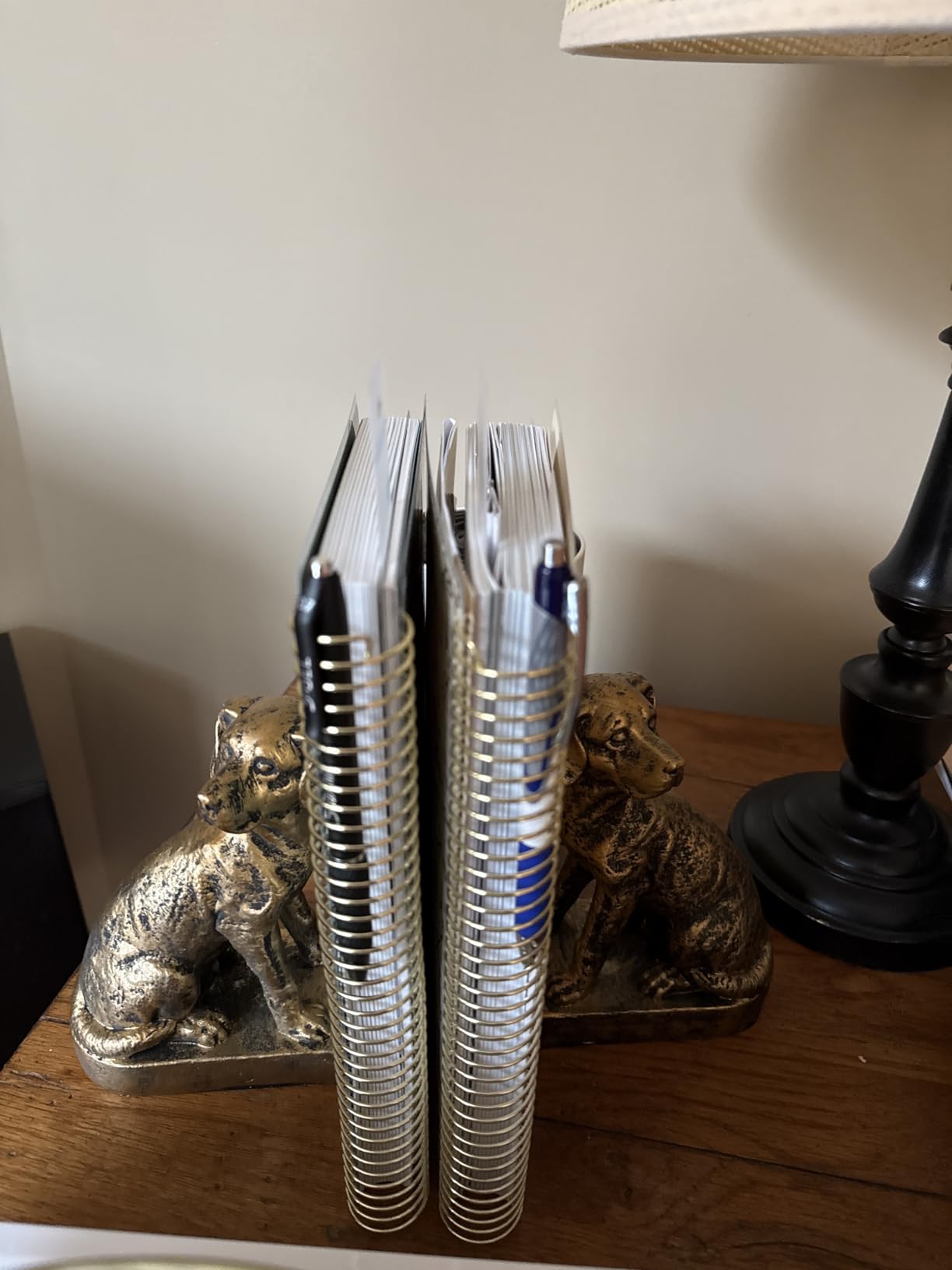 Decorative Bookends for Shelves, Dog Book Ends for Heavy Books, Labrador Retriever Statues Bookends for Heavy Books with Anti-Slip Base Book Holders for Home Office Decor (Gold) customer photo 2
