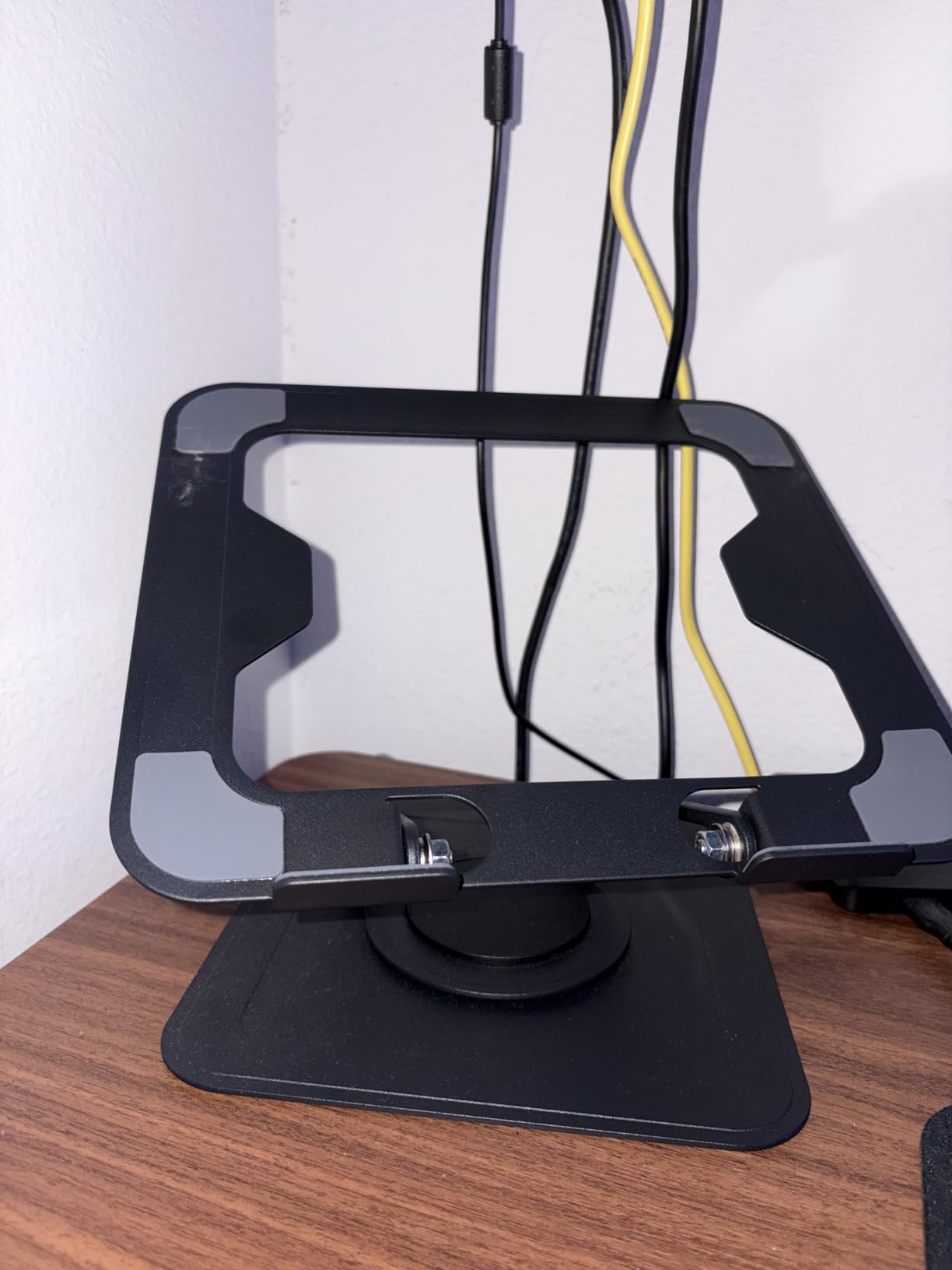 LOXP Adjustable Laptop Stand, Computer Stand with 360 Rotating Base, Ergonomic Laptop Riser Mount for Desk Foldable Portable Computer Desk Fits with MacBook Pro Air (10-16