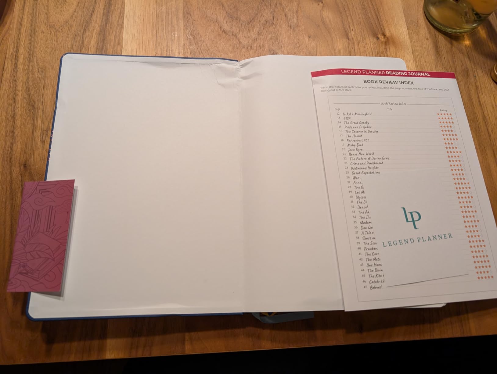 Legend Reading Journal, Tracker Log for Book Lovers, 180 Reviews Mint Cream | 7 x 10 in, Journal for books I've read tracking, Log for adults and kids, Things & gifts for book lovers, book club stuff customer photo 2