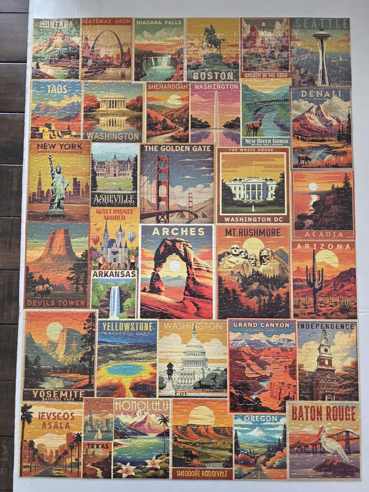 Vintage United States Travel Puzzles for Adults 1000 Pieces customer photo 2