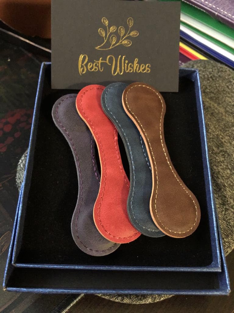 4 PCS Magnetic Leather Bookmarks for Teacher Appreciation Gifts with Elegant Gift Box customer photo 2