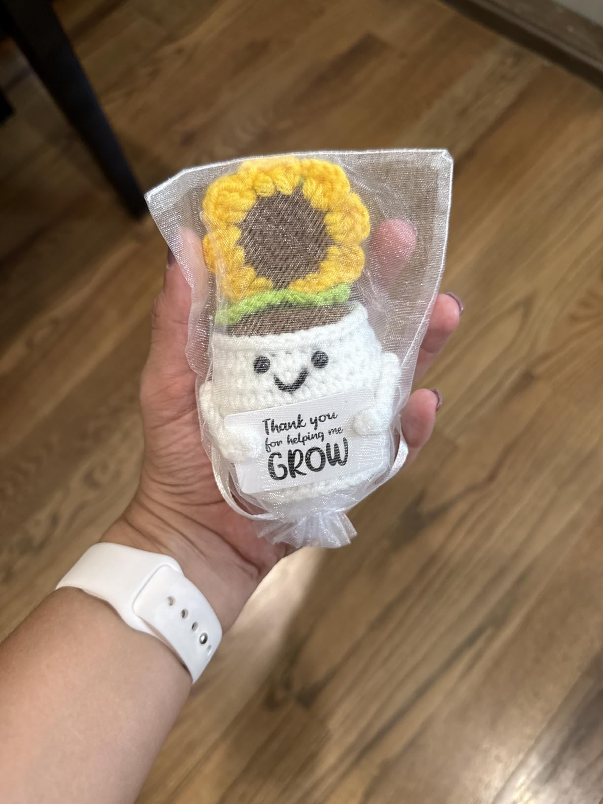 MBL Teacher Retirement Gift for Woman - Back to School Gifts for Teachers | Crochet Flower Sunflower First Day of School Gift for Teacher, Appreciation Thank You Farewell Leaving Gift for Coworker Boss customer photo 2