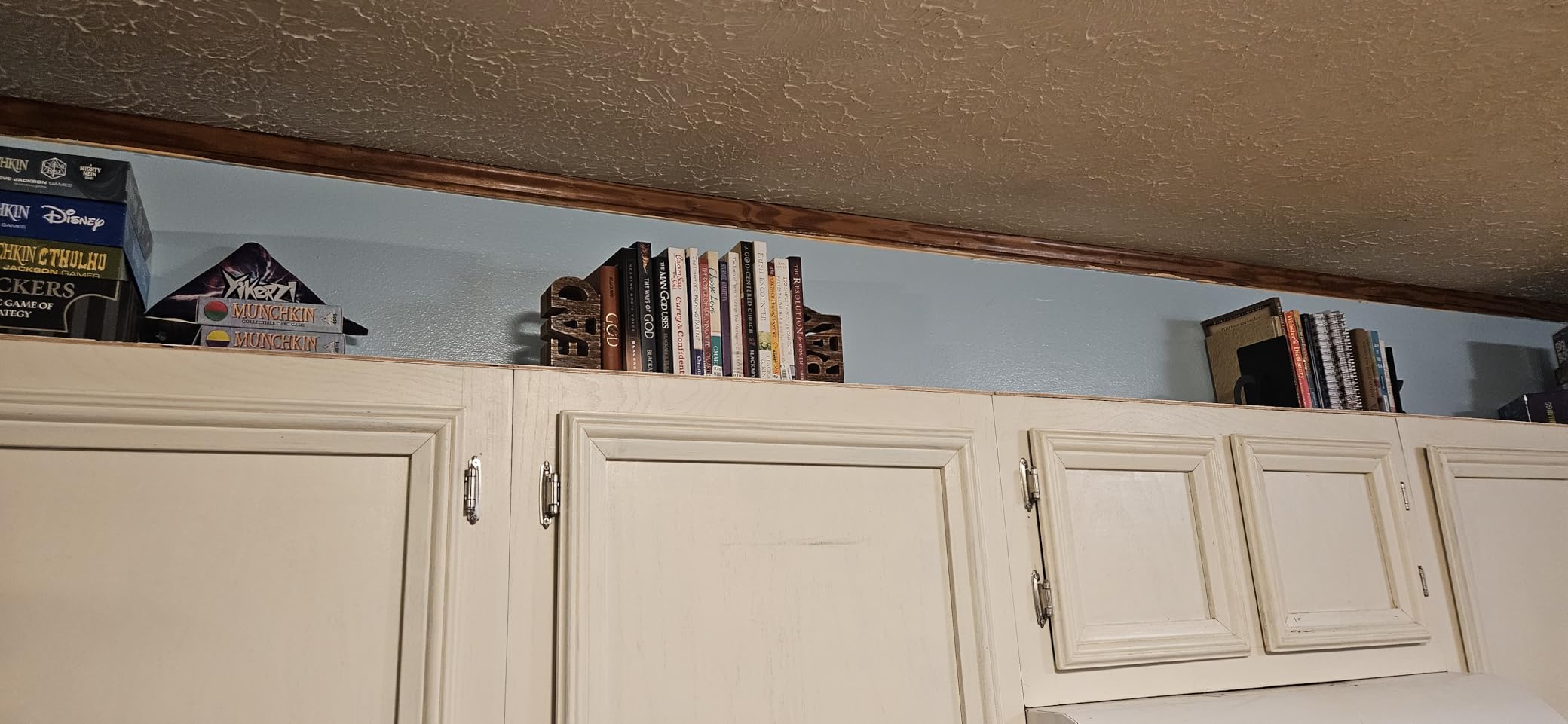 MyGift Book Ends Christian, Vintage Weathered Gray Solid Wood Bookends Carved in Read and Pray Block Letters customer photo 1