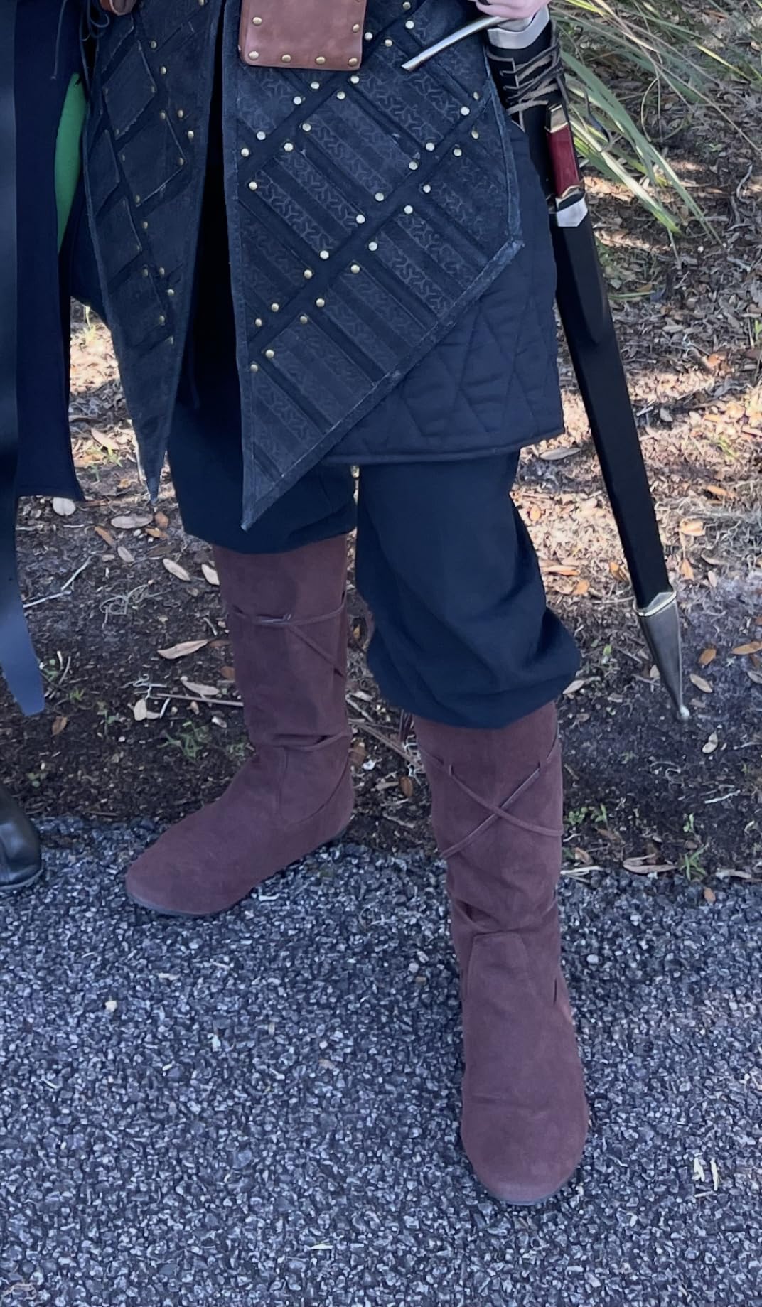Men's Renaissance Boots Brown Cosplay Halloween Viking Pirate Steampunk Riding Long Boots customer photo 1
