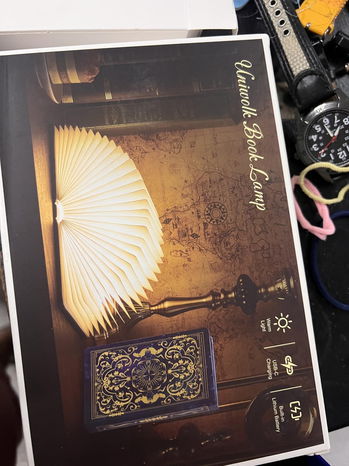 Uniwolk Book Lovers Gifts BookLamp - 5 Color Lights, 1200mAh Battery, Foldable Paper Lamp as Book Decor & Accessories customer photo 1