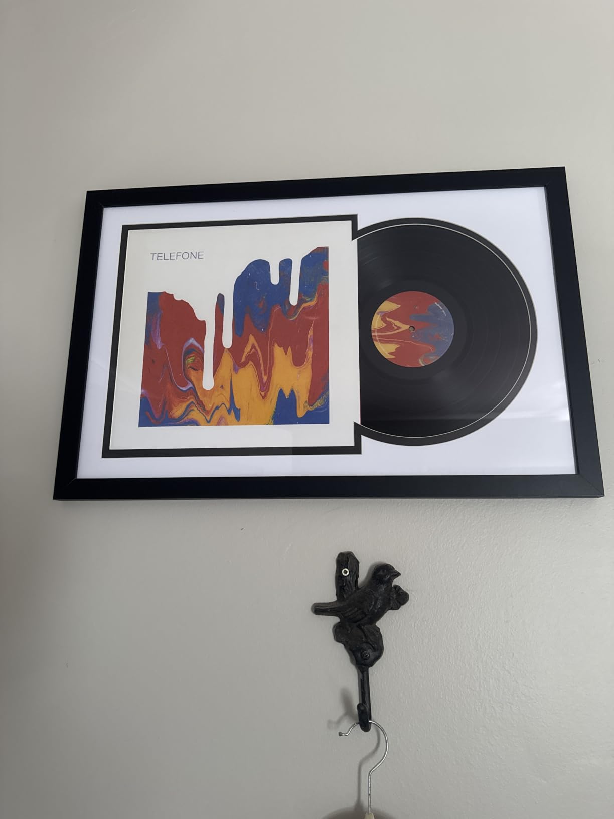 12.6x12.6 Vinyl Record Frame 1 Pack, Black Wooden Album Cover Display Frame with Tempered Glass Cover for Any 12 By 12 Inch Lp Record Cover customer photo 1
