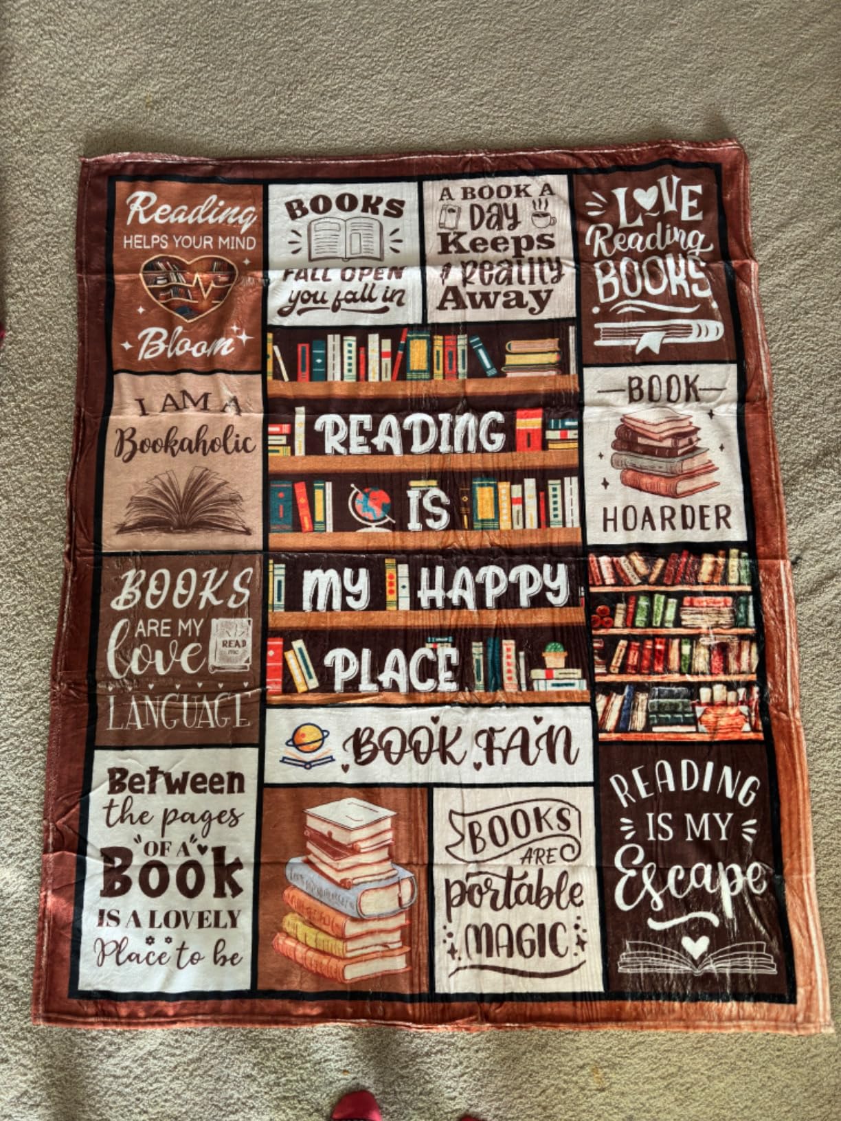 BAOERN Book Lovers Gifts for Women, Reading Blanket for Book Lovers 50