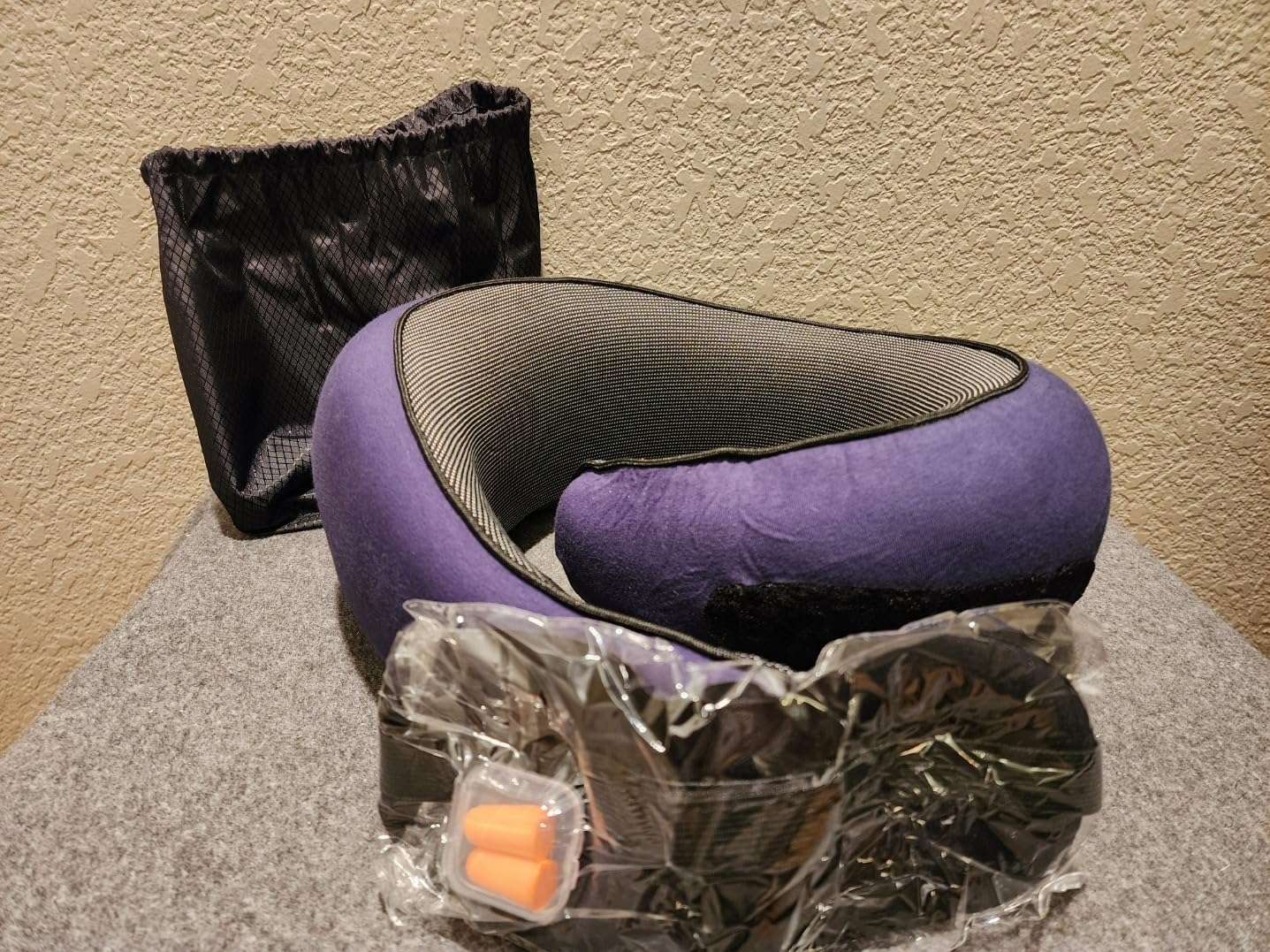 Travel Pillow, Memory Foam Neck Pillow Head Support Soft Pillow for Sleeping Rest, Airplane Car and Home Use customer photo 1