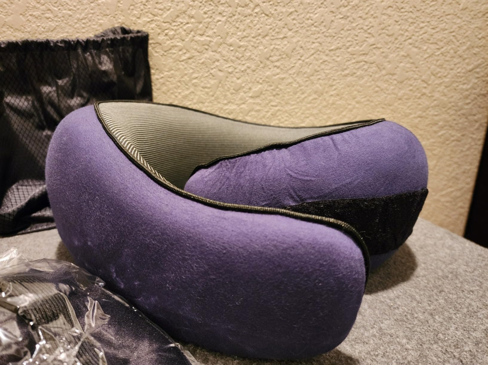 Travel Pillow, Memory Foam Neck Pillow Head Support Soft Pillow for Sleeping Rest, Airplane Car and Home Use customer photo 2