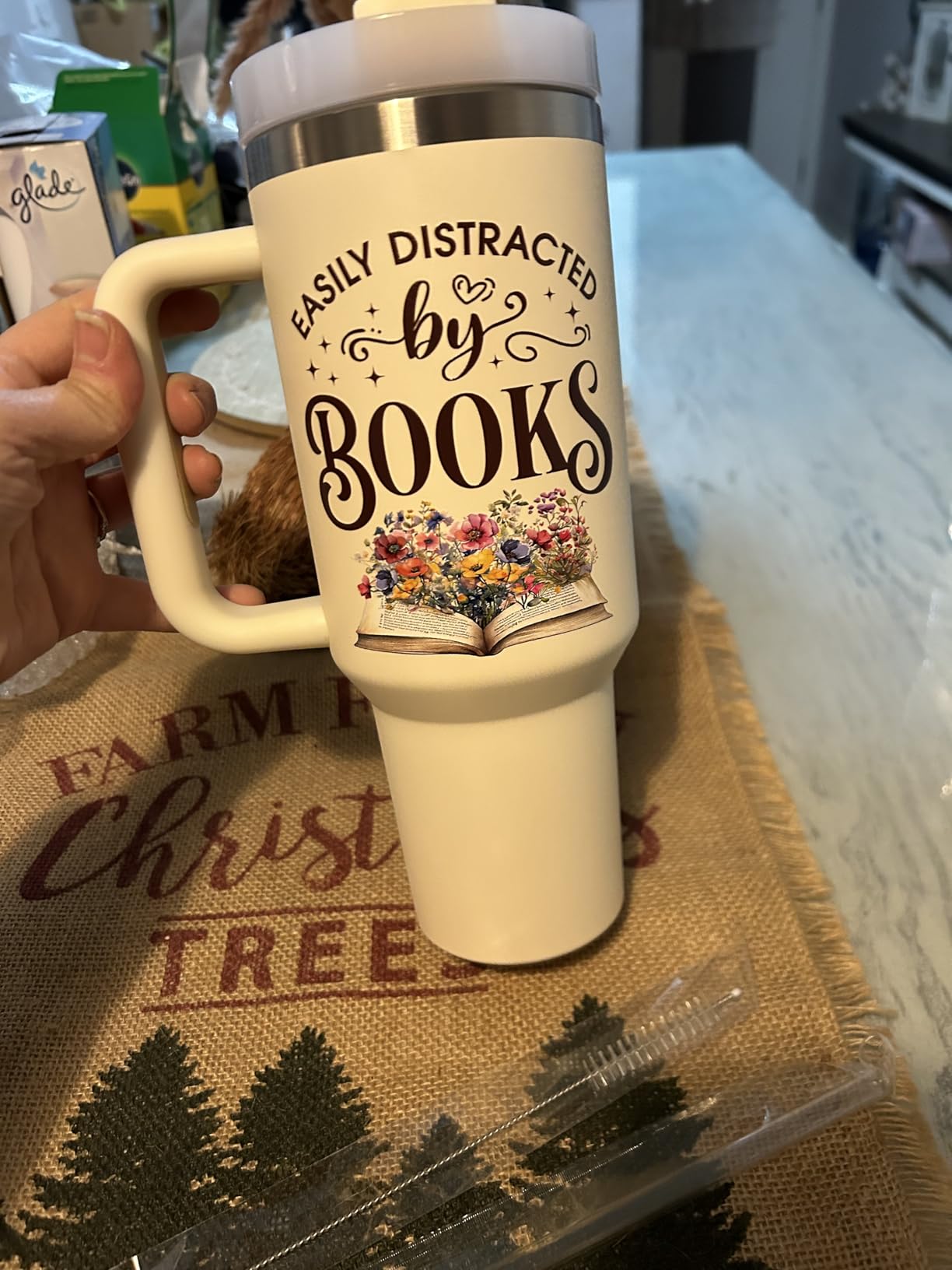Book Lovers Gifts for Women - 40oz Insulated Tumbler with Lid & Straw customer photo 1