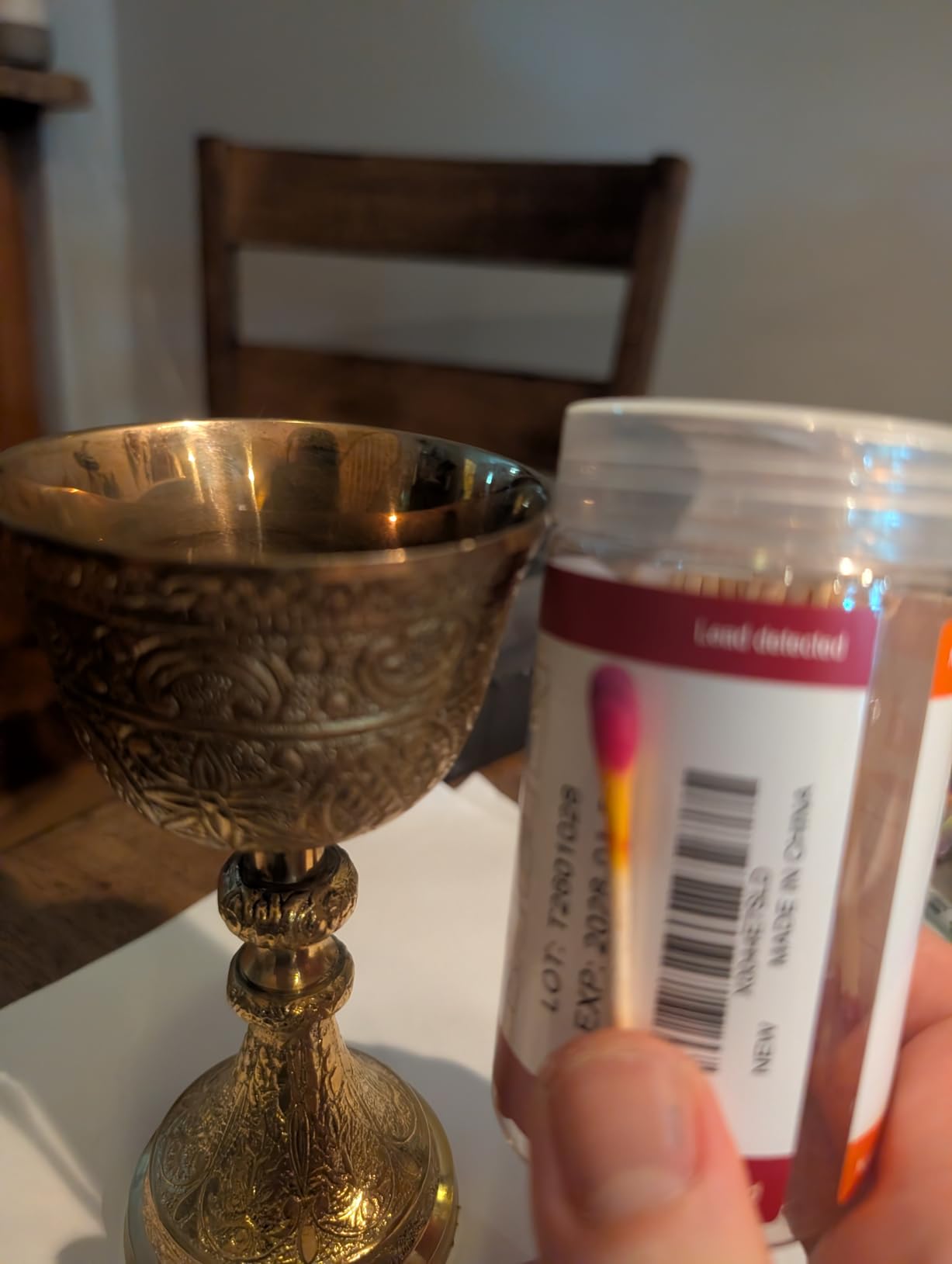 Solid Brass Gothic Chalice - Handmade Embossed Medieval Wine Goblet - Black & Gold Royal Vintage Cup - Unique Decor & Drinkware - 6 Inch, Antique Floral Design customer photo 2