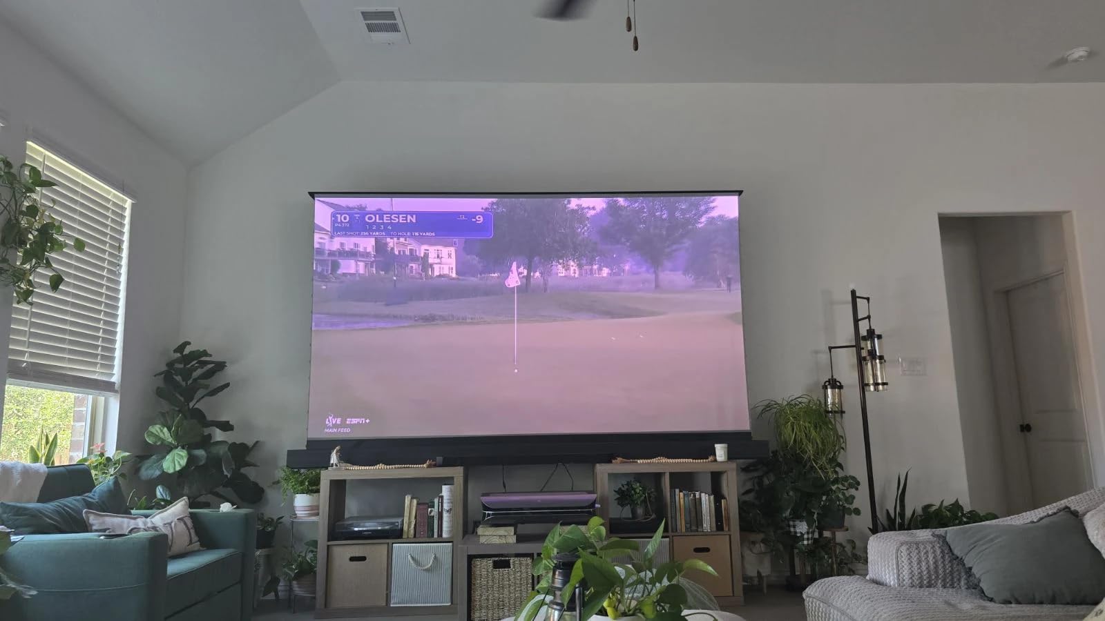 NothingProjector Motorized ALR Screen for Ultra Short Throw Projector, 120 Inch, 95% Ambient Ceiling Light Rejecting, Floor Rising, 4K/8K UHD Active 3D, Anti Daylight for UST, Electric Retractable Automatic customer photo 2