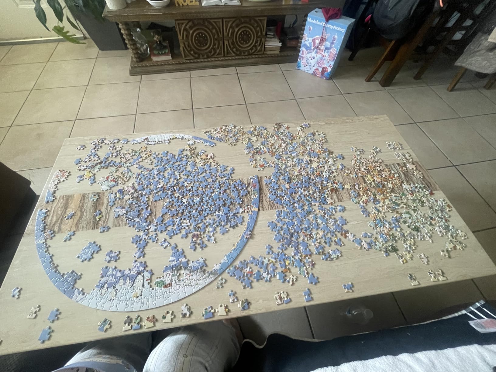 bopster 1000-Piece Round World Map Jigsaw Puzzle for Adults & Teens customer photo 2