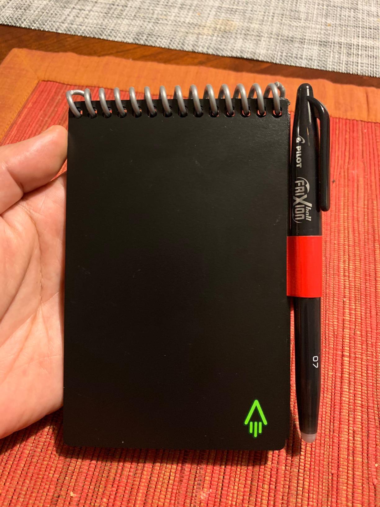 Rocketbook Mini Reusable Smart Notepad, Dotted Pages, 3.5x5.5, Black | Pocket Size On-The-Go Notebook customer photo 1