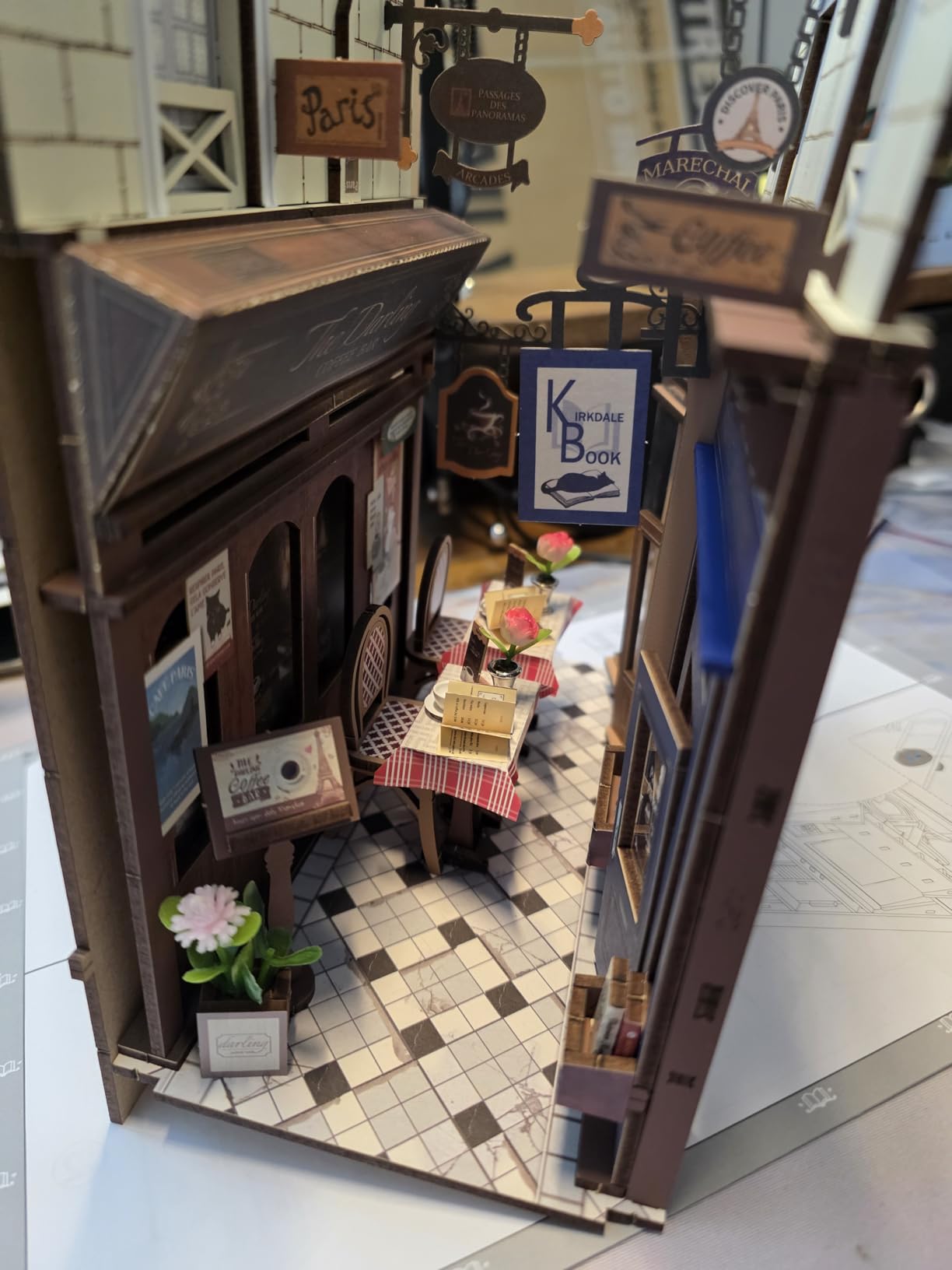 Rolife 3.5 hrs Beginner Friendly Book Nook - 3D Wooden Puzzle with LED Lights and Dust Cover - DIY Miniature House Kit Bookshelf Insert Decor - Arcade Dating (TGB10) customer photo 2