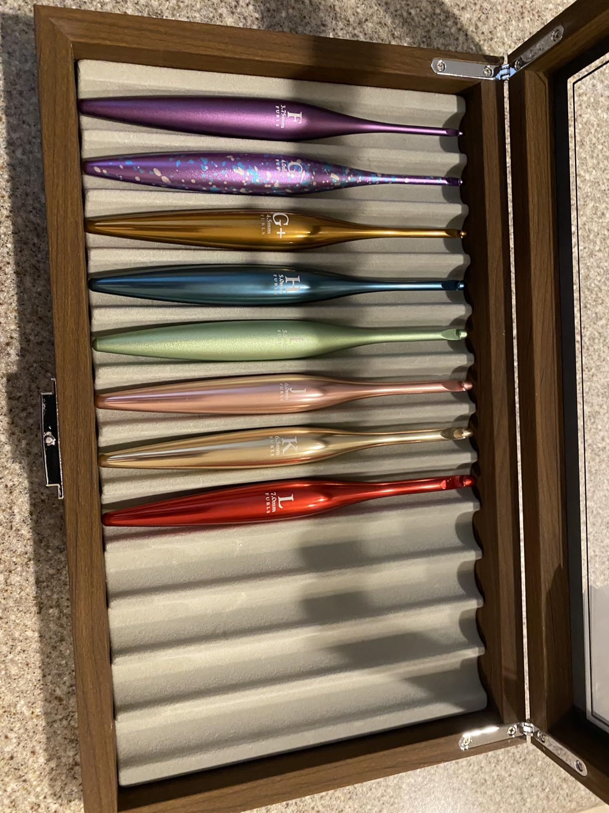 12-Slot Fountain Pen Display Box, Black Walnut Wood Pen Organizer with Clear Glass Window, Luxury Pen Storage Case customer photo 1