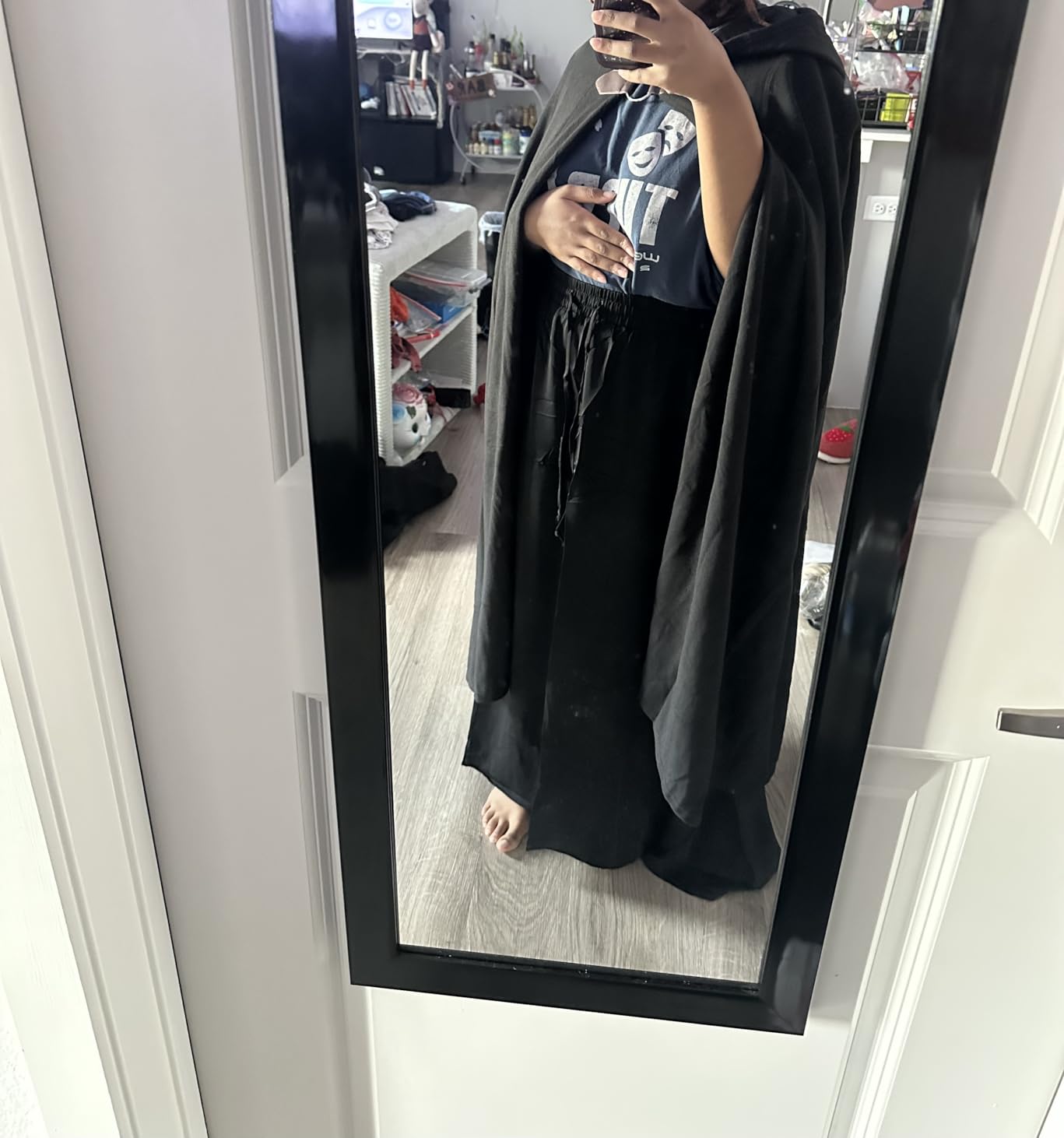 Medieval Cloak with Hood Renaissance Hooded Cape for Women Men customer photo 1