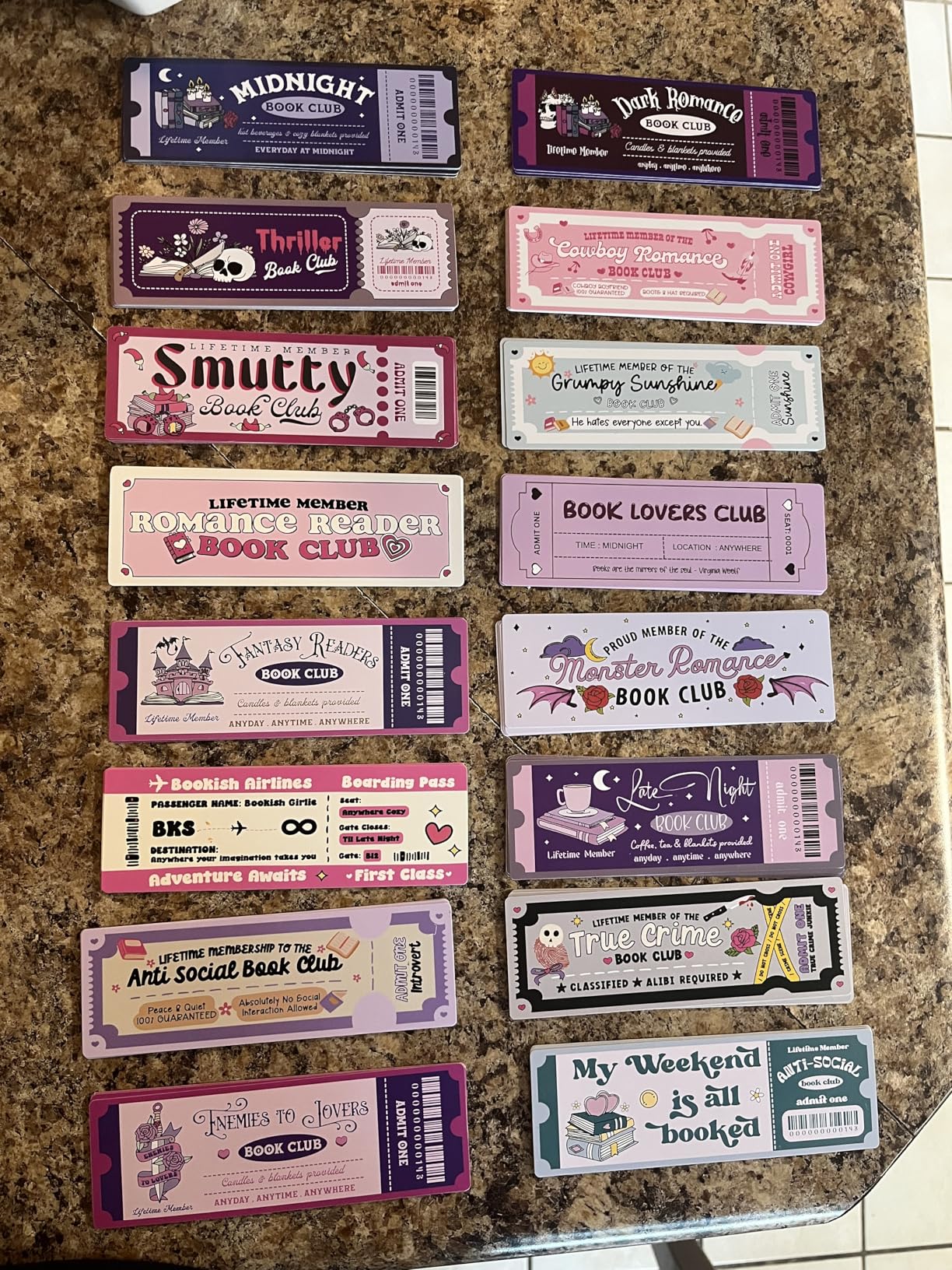 16PC Cute Bookmarks Set Funny Bookmark Sets for Women Bookish Page Markers Book Clubs Lovers Dark Romance Anti Social Fantasy Thriller True Crime Booktok Club Readers Accessories Supplies Gifts Bulk customer photo 2