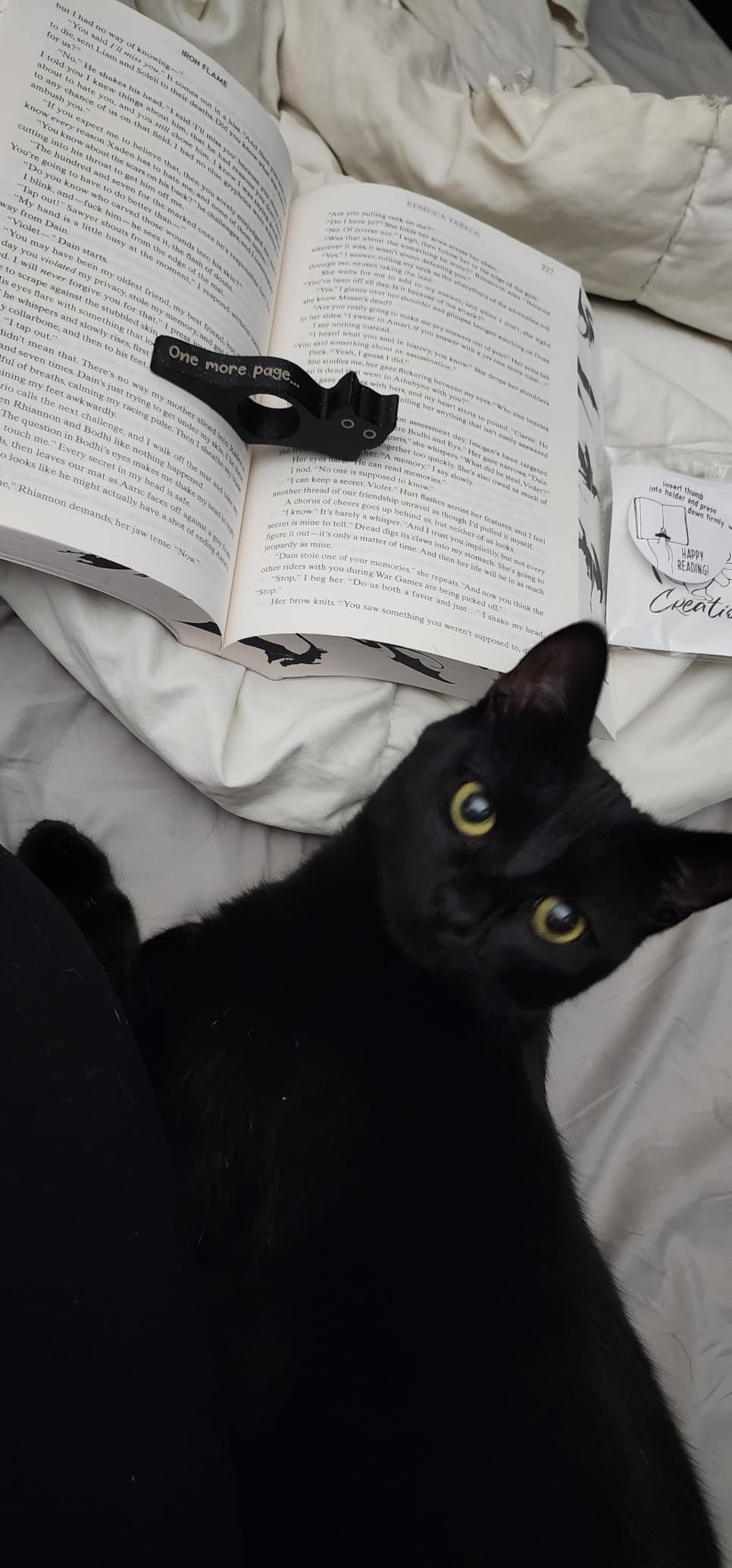 Cat Book Page Holder for Reading, Bookish Gifts & Accessory, Ideal for Bookworms, Book Lovers & Readers, Made in USA (Starry Black) customer photo 2