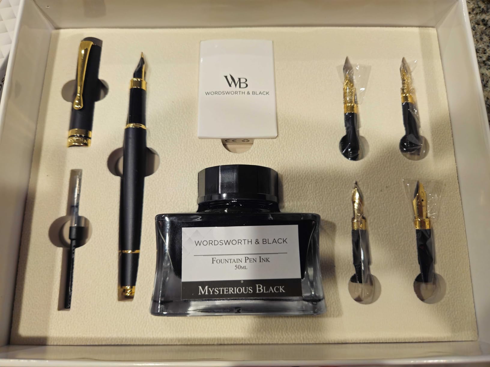 Wordsworth & Black Luxury Bamboo Rose Fountain Pen Set, 4 Nibs | Fountain Ink Bottle, Cartridges, Refill Converter, Gift for Men, Women customer photo 2
