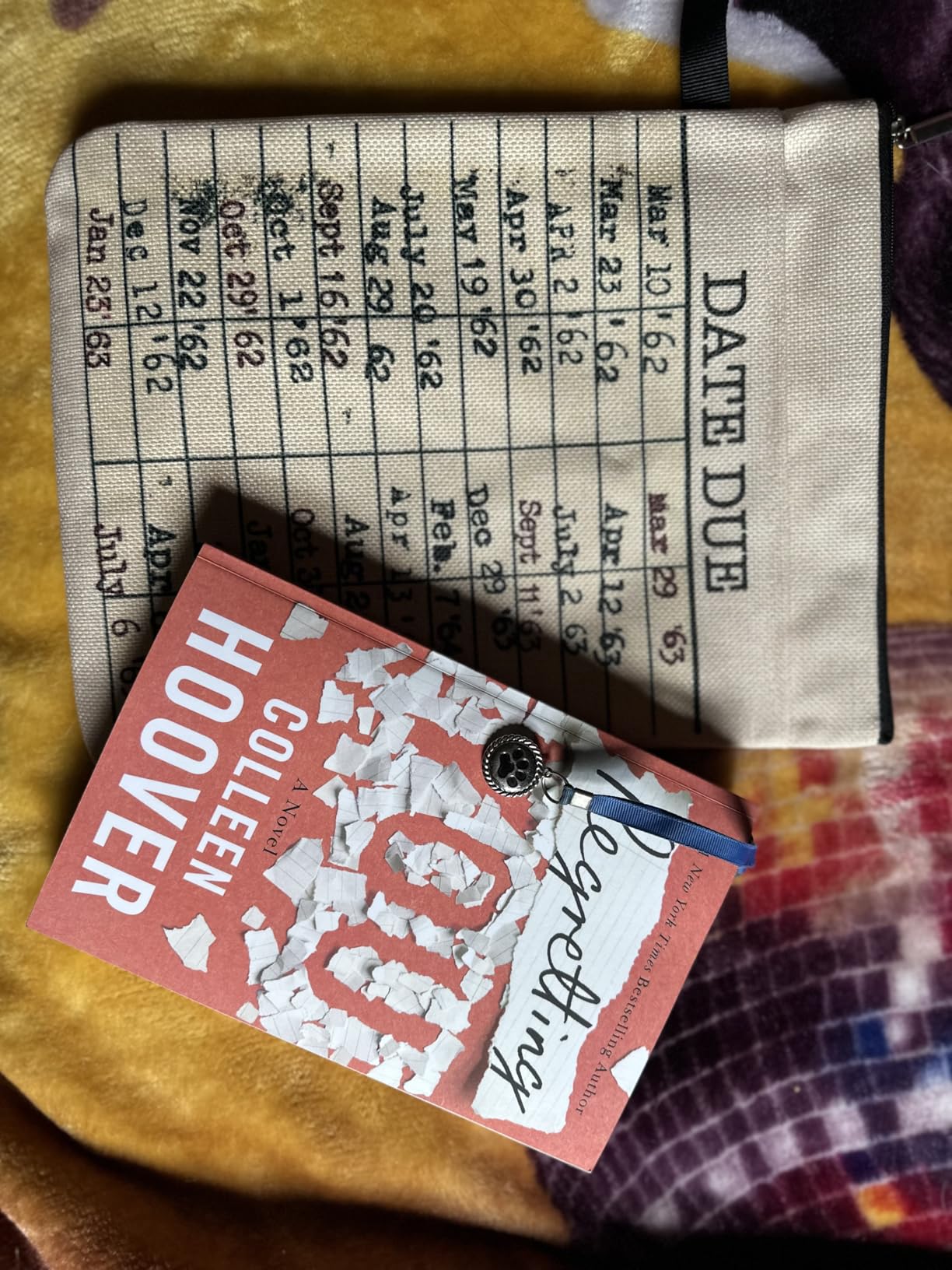One More Chapter Book Sleeve for Book Lovers, Paperback Sleeve for Librarian Lovers Bookish Group Club Gifts for Women, Book Cover with Zipper and Front Pocket for paperbacks 9 x 12 Inch customer photo 1