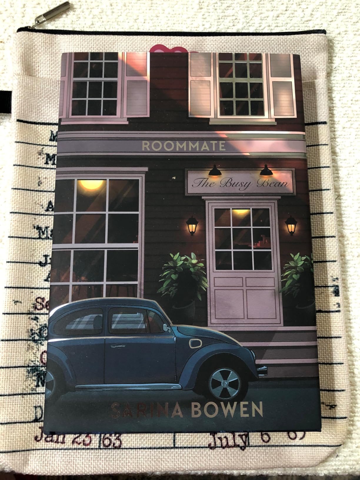 One More Chapter Book Sleeve for Book Lovers, Paperback Sleeve for Librarian Lovers Bookish Group Club Gifts for Women, Book Cover with Zipper and Front Pocket for paperbacks 9 x 12 Inch customer photo 2