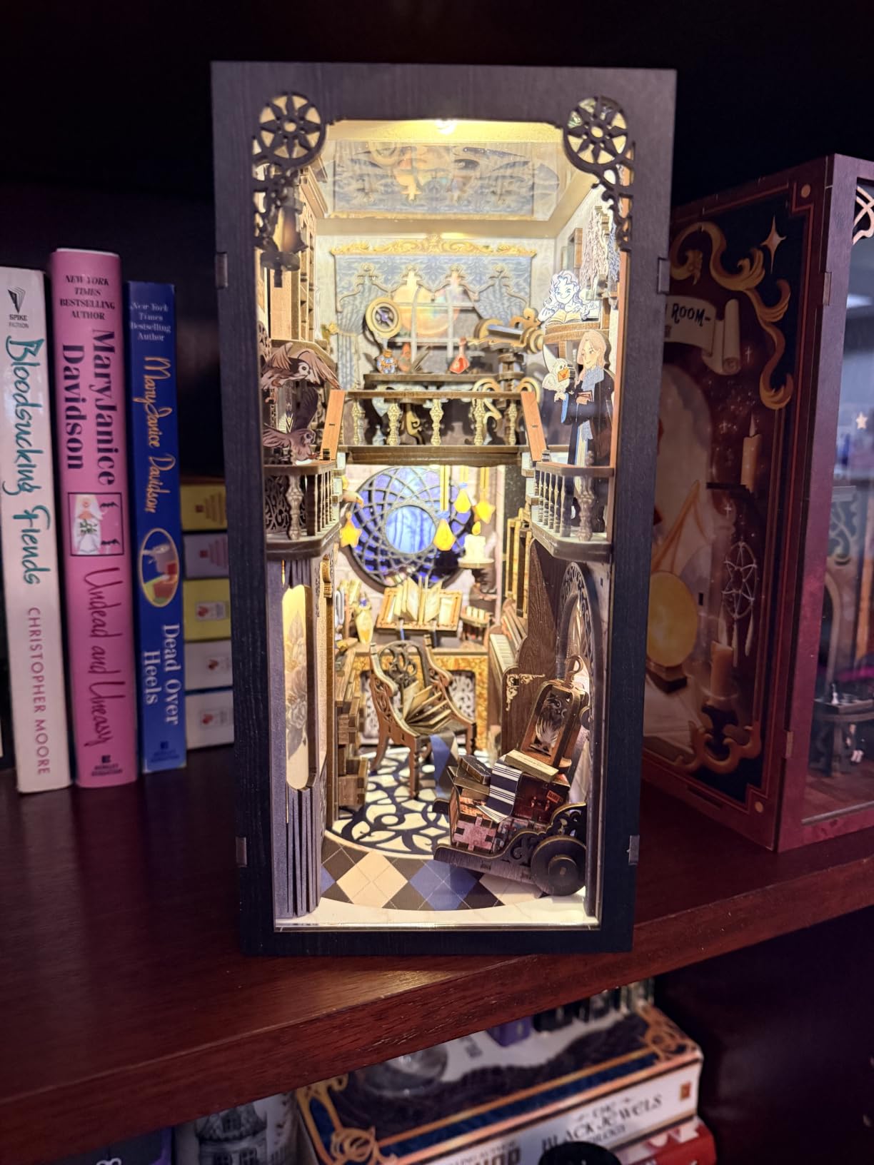 Book Nook Kit DIY Miniature House with Cat | Booknook Bookshop 3D Wooden Puzzles for Adults Tiny Building Kit Gifts for Women Book Lovers (The Scholar's Bookstore) customer photo 1