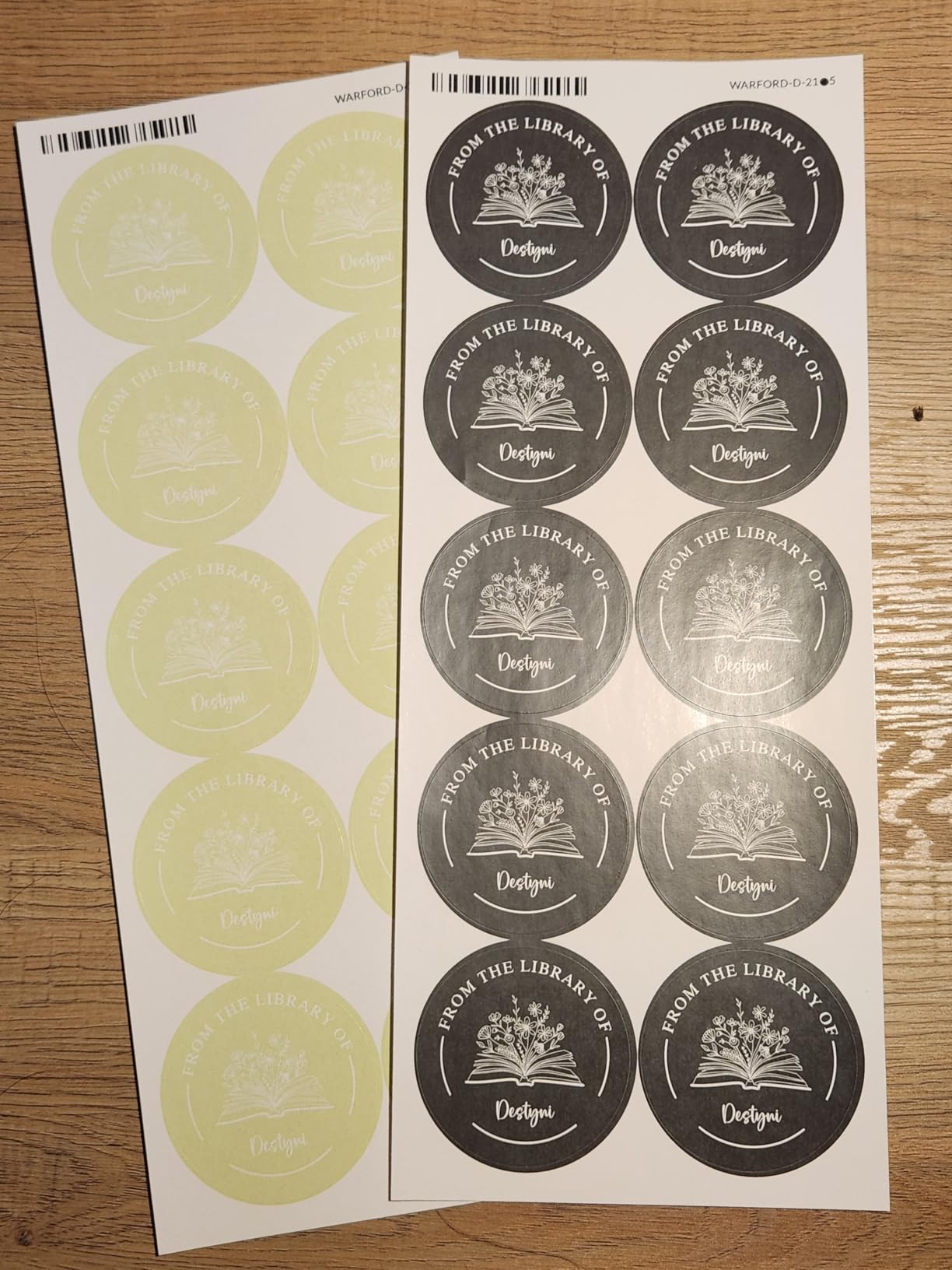 Personalized from The Library of Stickers - Custom Book Labels for Library (50-1000 Stickers) customer photo 1