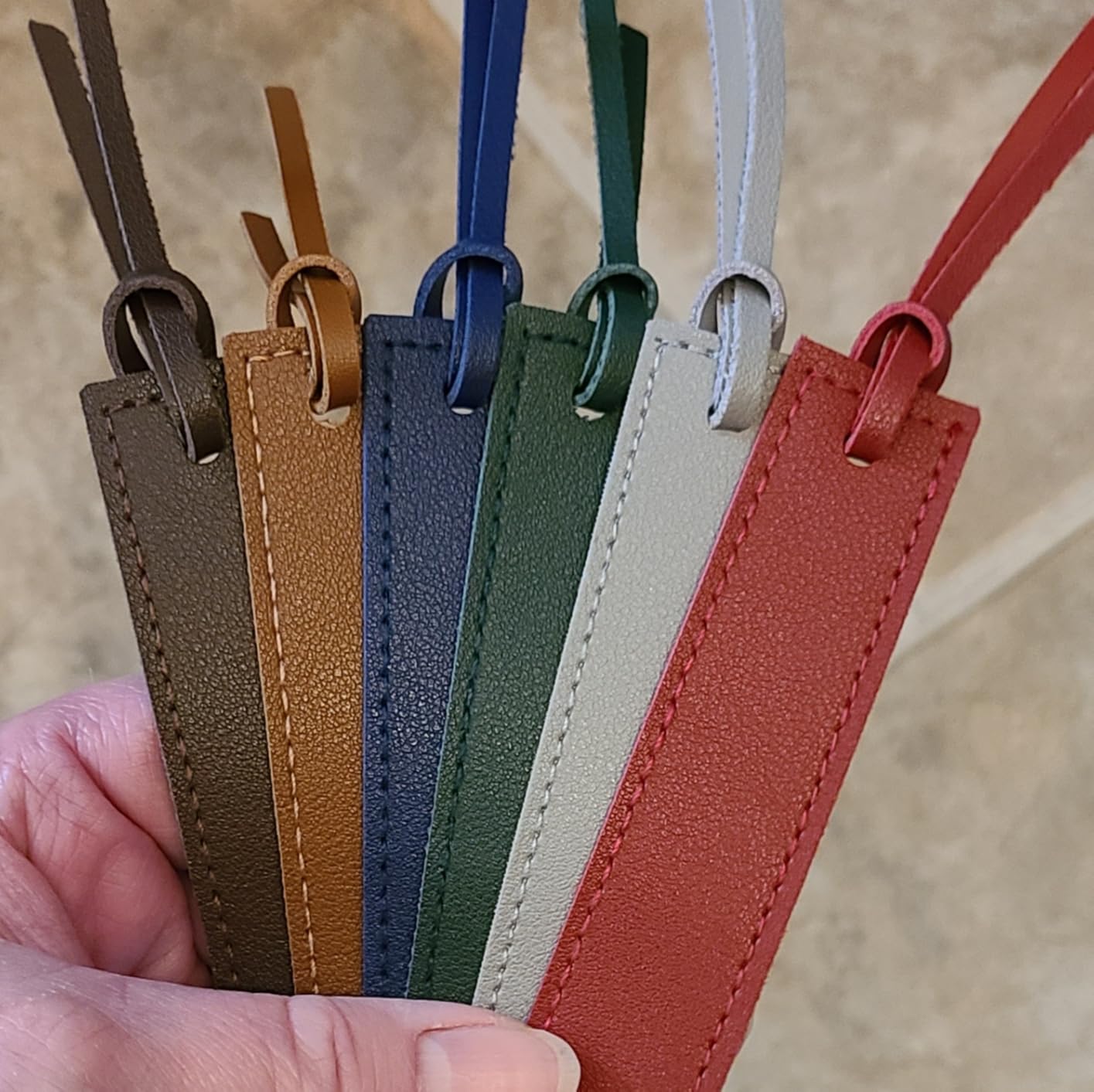 16 Pcs Leather Bookmark, Bookmarks with Leather Rop | Leather Bookmarks for Men, Page Markers Reading Present for Women, Reading Lovers, for School Office Home Supplies customer photo 2