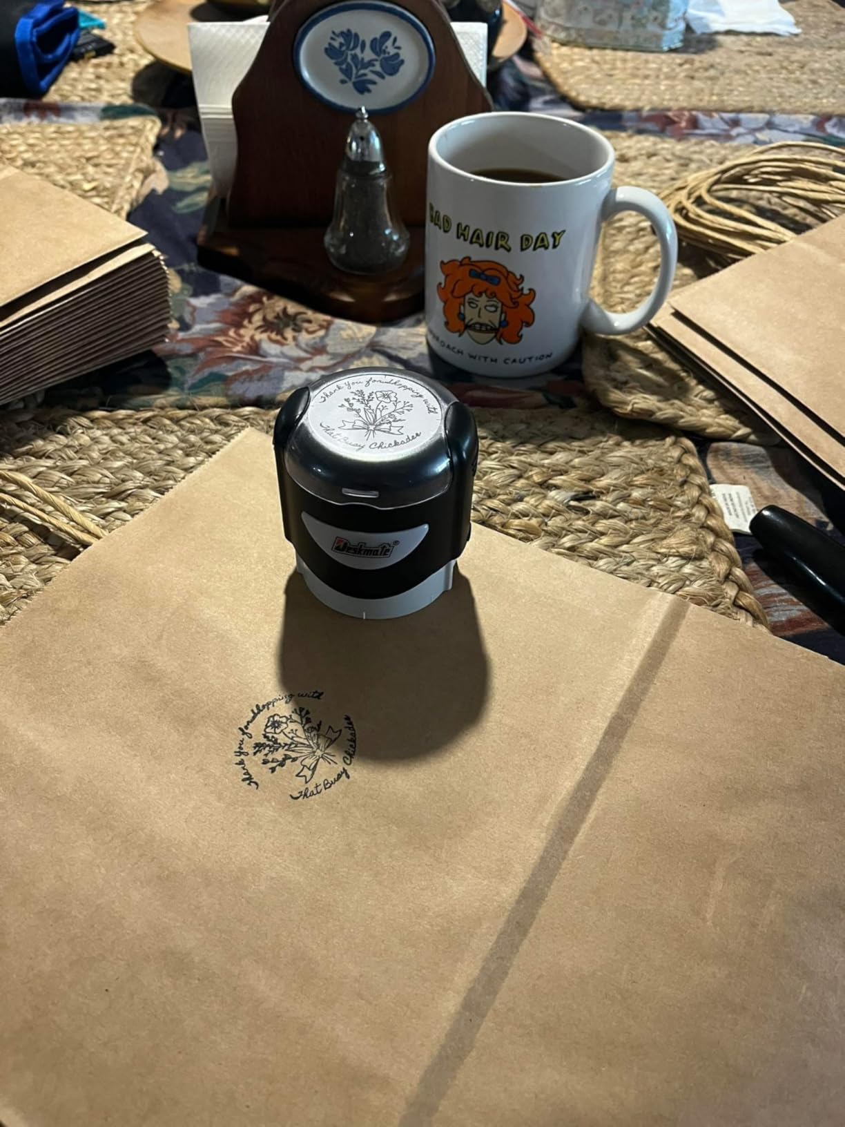 Custom Stamps Self-Inking, Personalized Business Logo Text Stamp, Customized Stamp for Book, Address, Teacher, Office | Ex libris | Round 1.65