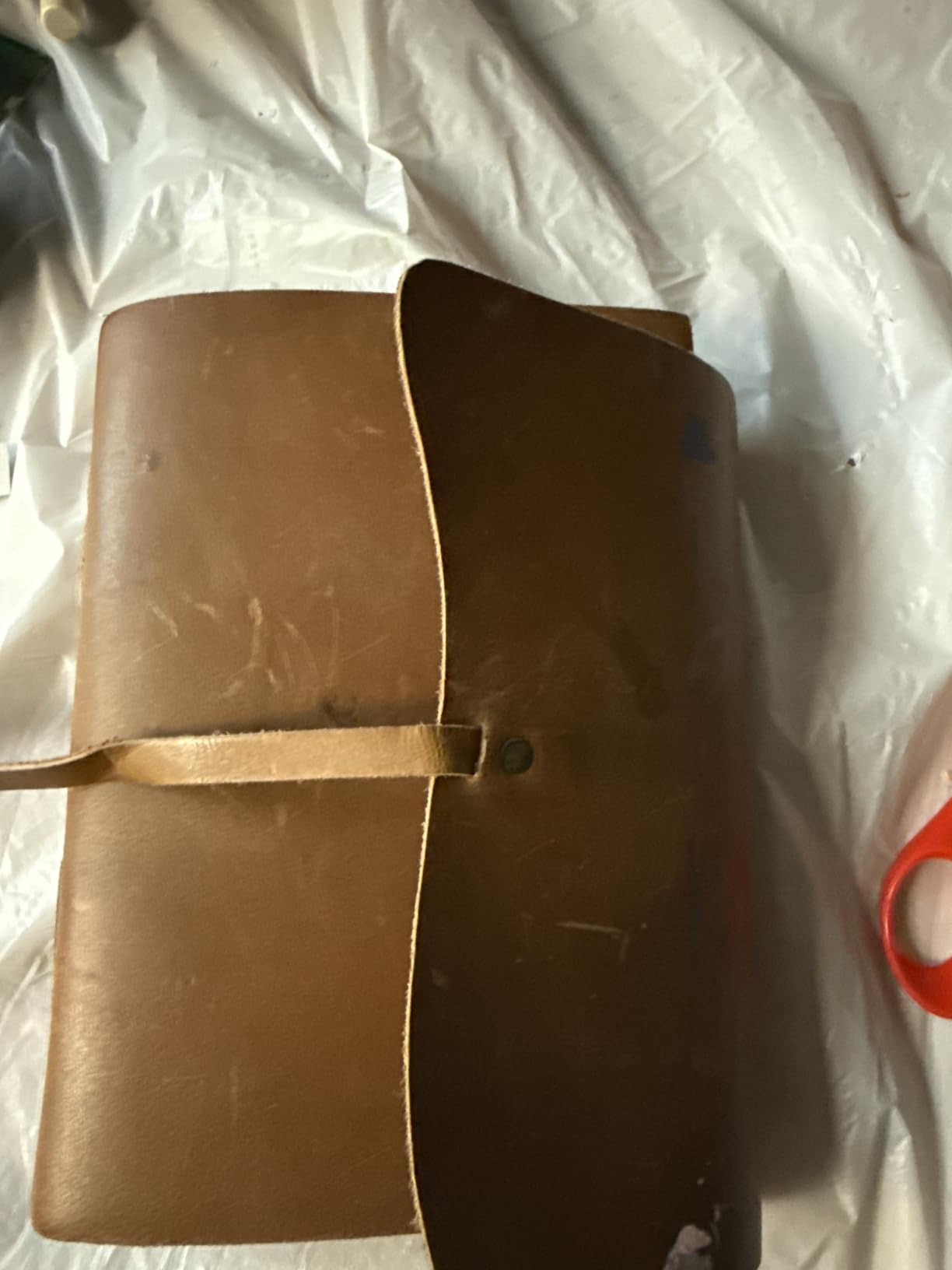 KomalC Handmade Leather Journal 8x6 Inch | Green Vintage Notebook with Unlined Paper | Cotton Recycled Paper | Antique Travel Diary, Sketchbook, Writing Journal for Men & Women customer photo 1