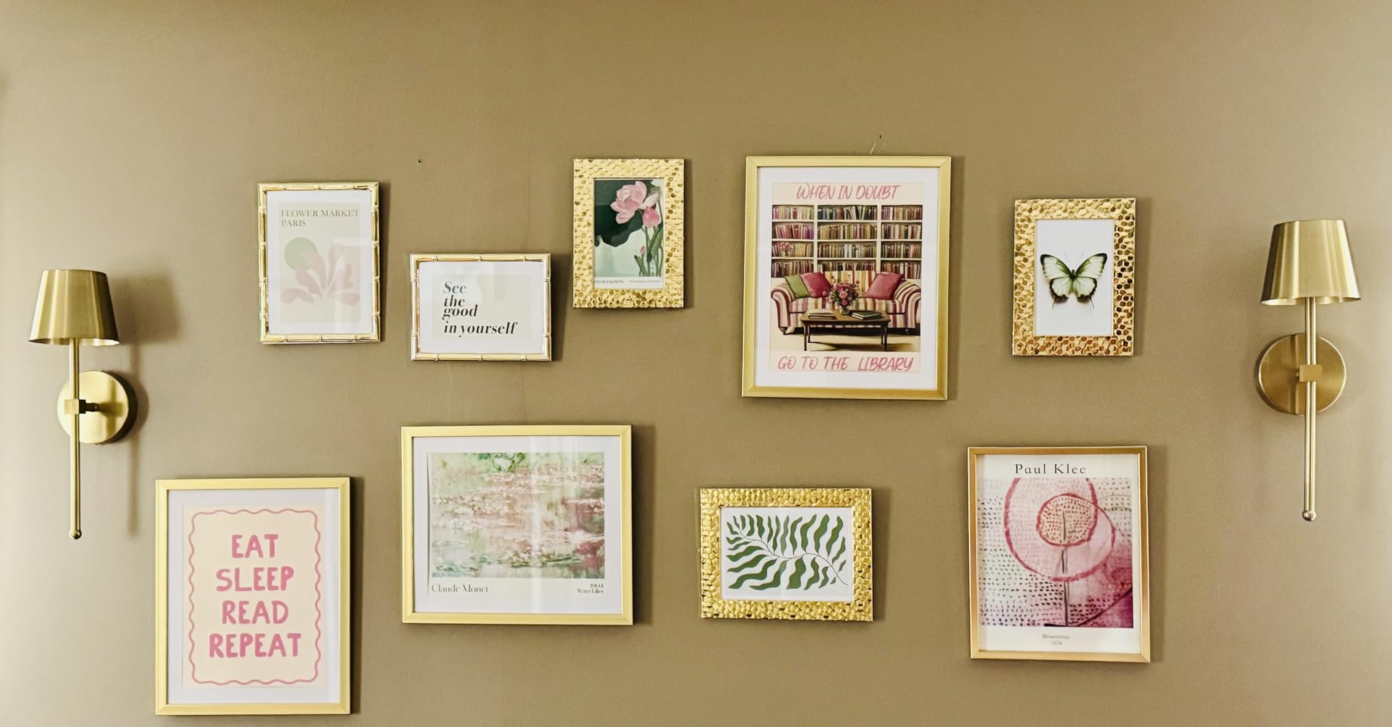 BESERH Retro Bookish Wall Decor, Vintage Book Wall Art Prints, Preppy Bow Floral Dictionary Book Posters for Reading Room Corner Nook Library Classroom, 8x10 Inches Set of 4 Unframed customer photo 2