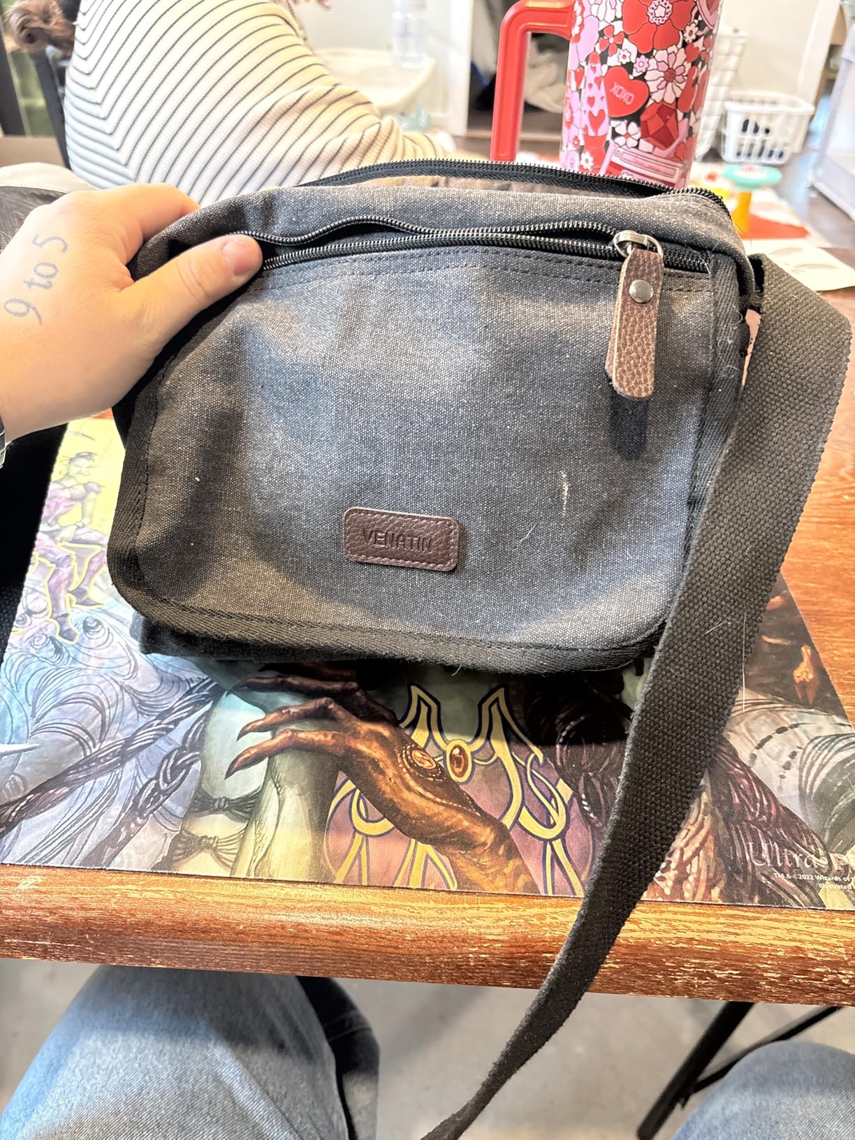 Messenger Bag for Men, Crossbody Bag Aesthetic, Water Resistant Unisex Classic Canvas Shoulder Bag customer photo 1