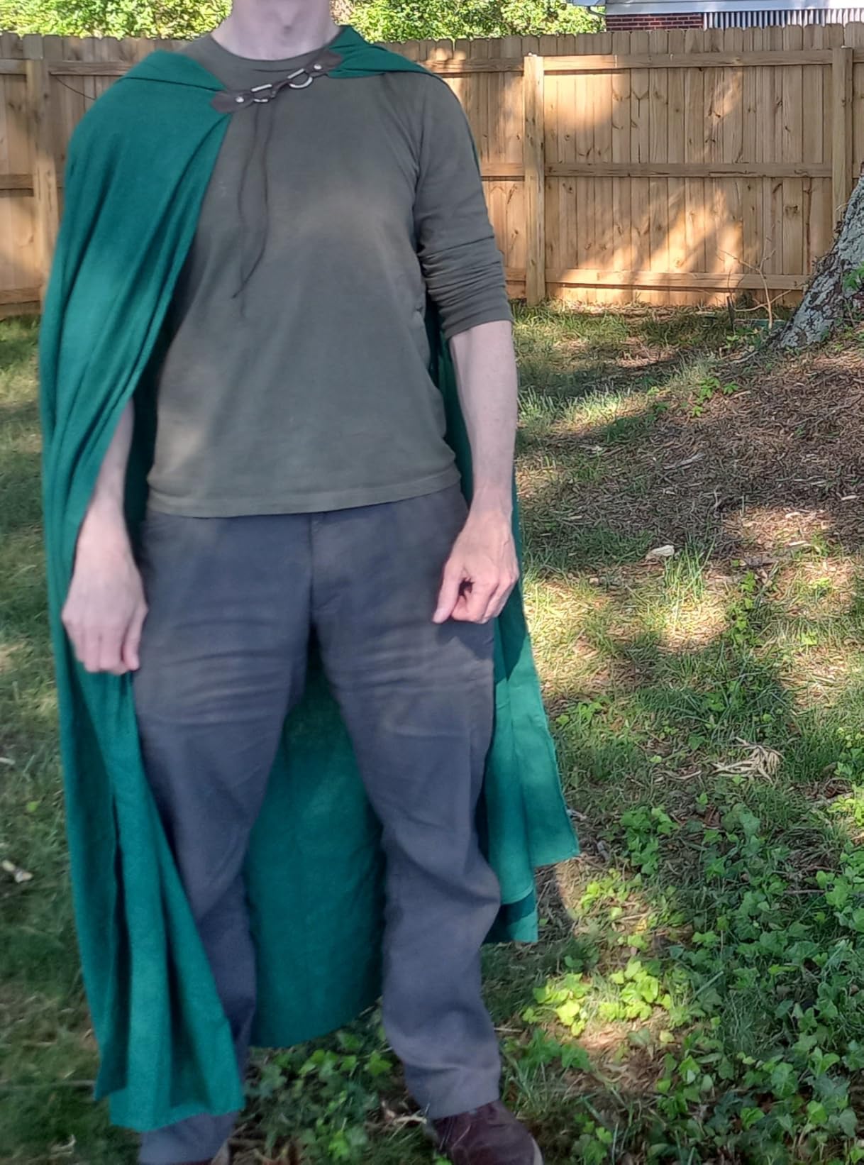 L'VOW Medieval Hooded Cloak Linen Renaissance Cape with Hood customer photo 1