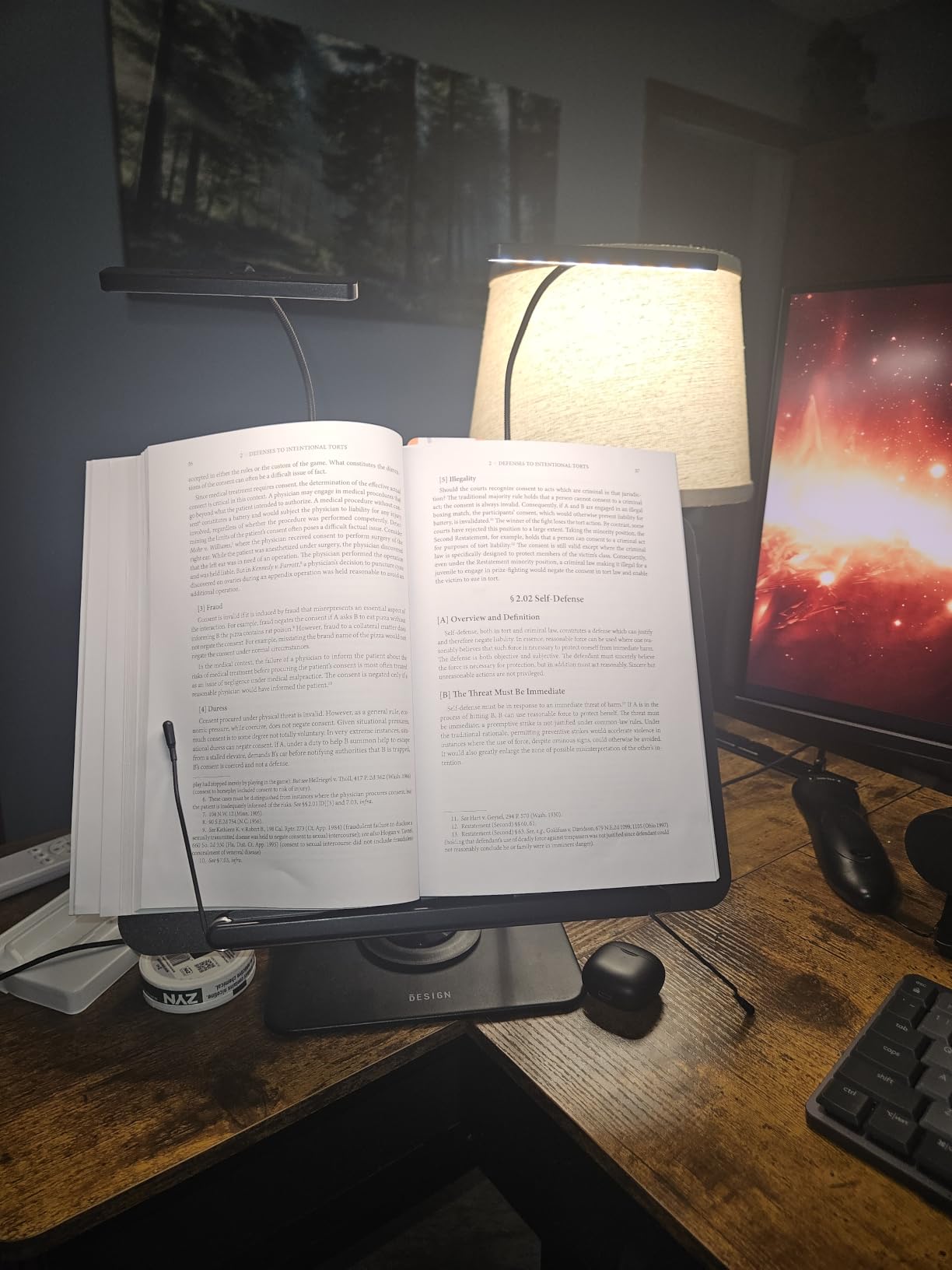 BESIGN BS02 Book Stand for Reading, Adjustable Book Holder, Ergonomic Laptop Stand, Cookbook Stand, Recipe Book Holder with Elastic Page Clips for Music Scores, Recipe, Tablet customer photo 1